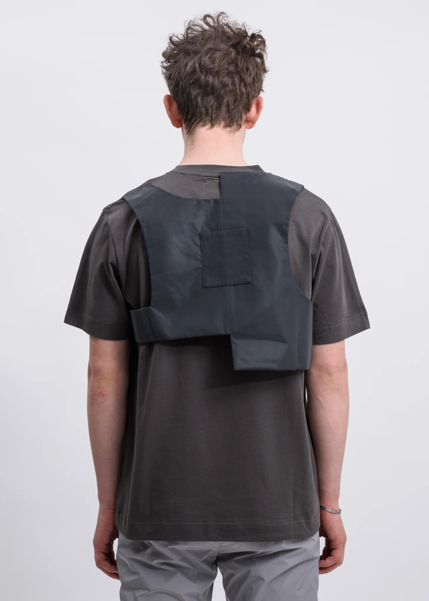 Grey Half Vest T-shirt - Image 2