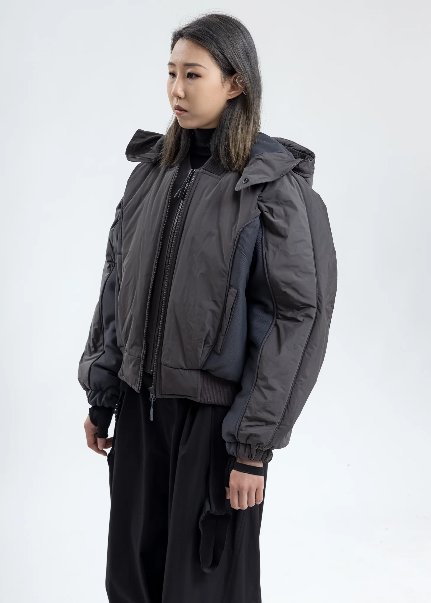 Grey Hooded Bomber - Image 2