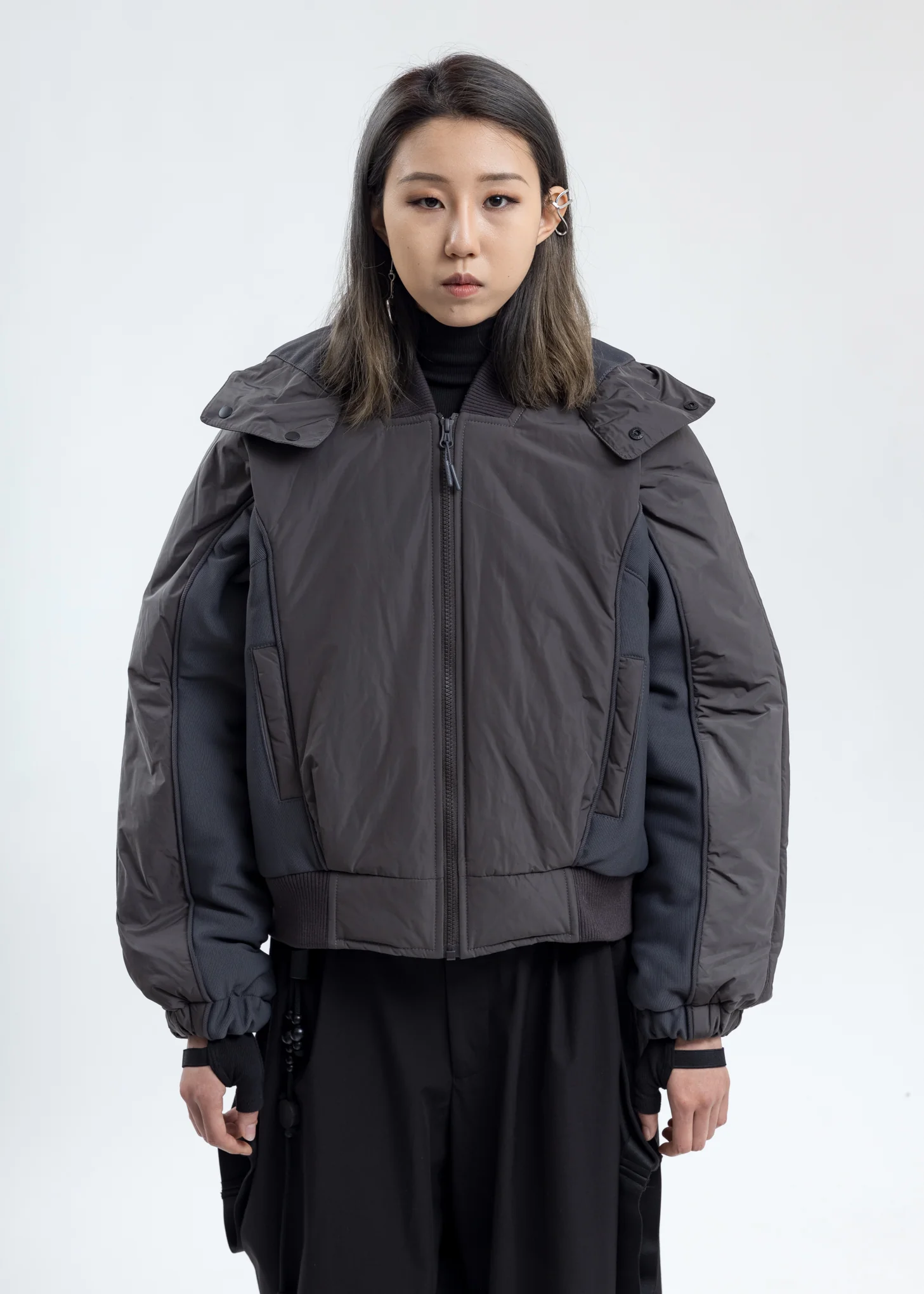 Grey Hooded Bomber - Image 4