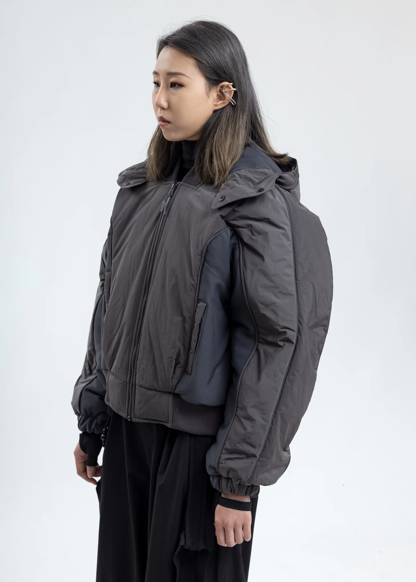 Grey Hooded Bomber - Image 5