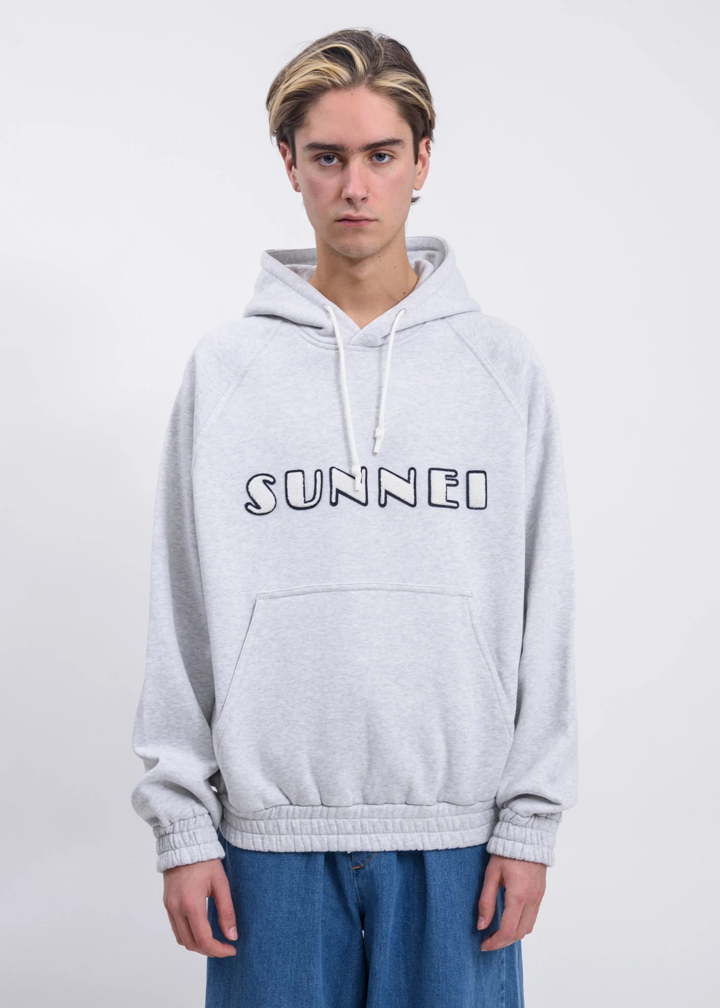 Grey Hoodie With SUNNEI Patch