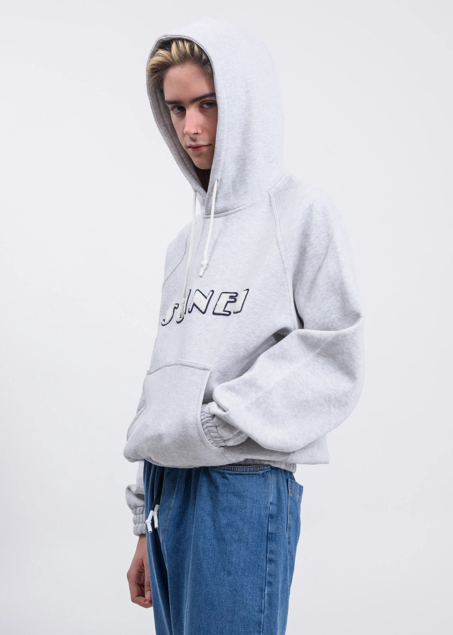 Grey Hoodie With SUNNEI Patch - Image 3