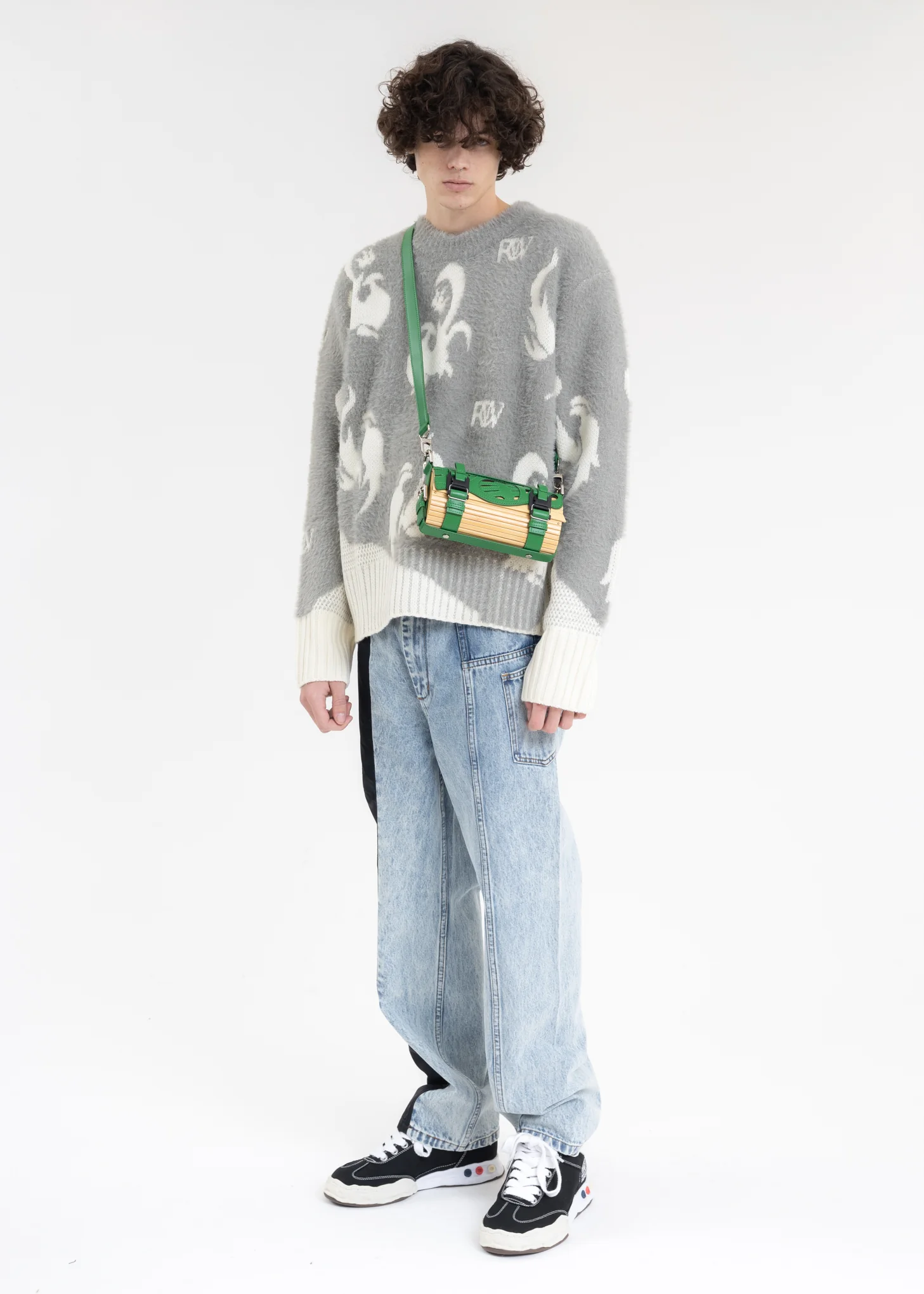 Grey JACQUARD PULLOVER SWEATER - Image 6