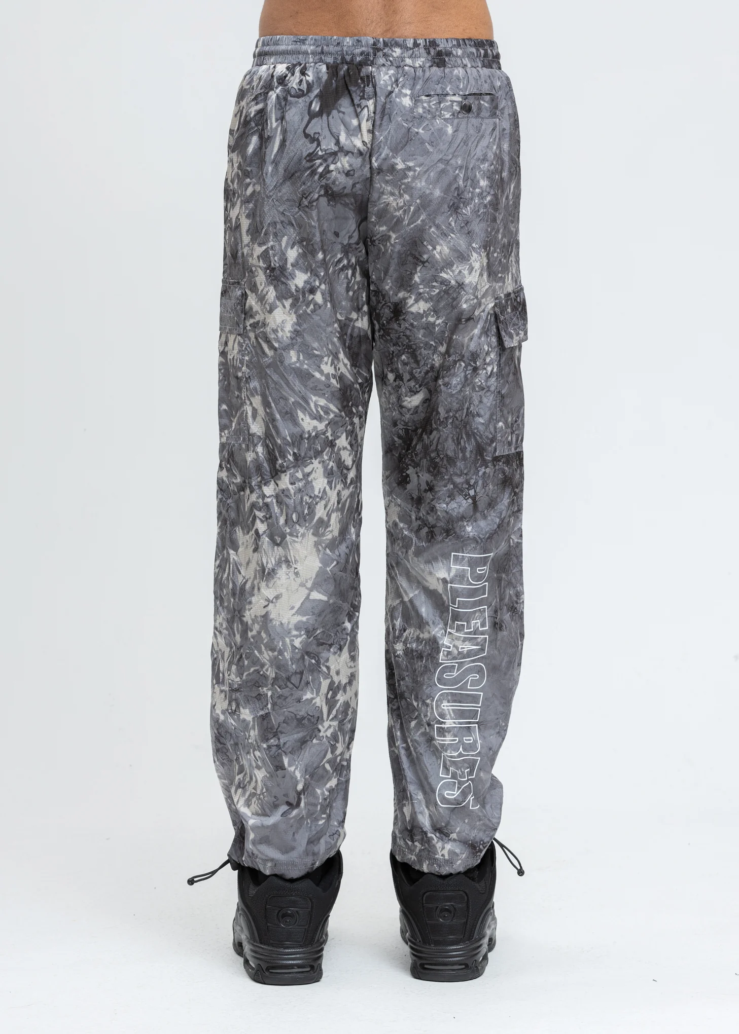 Grey Jeffery Nylon Cargo Pants - Image 3