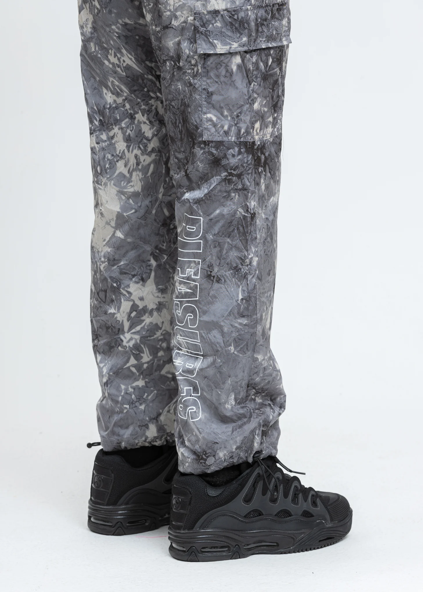 Grey Jeffery Nylon Cargo Pants - Image 5