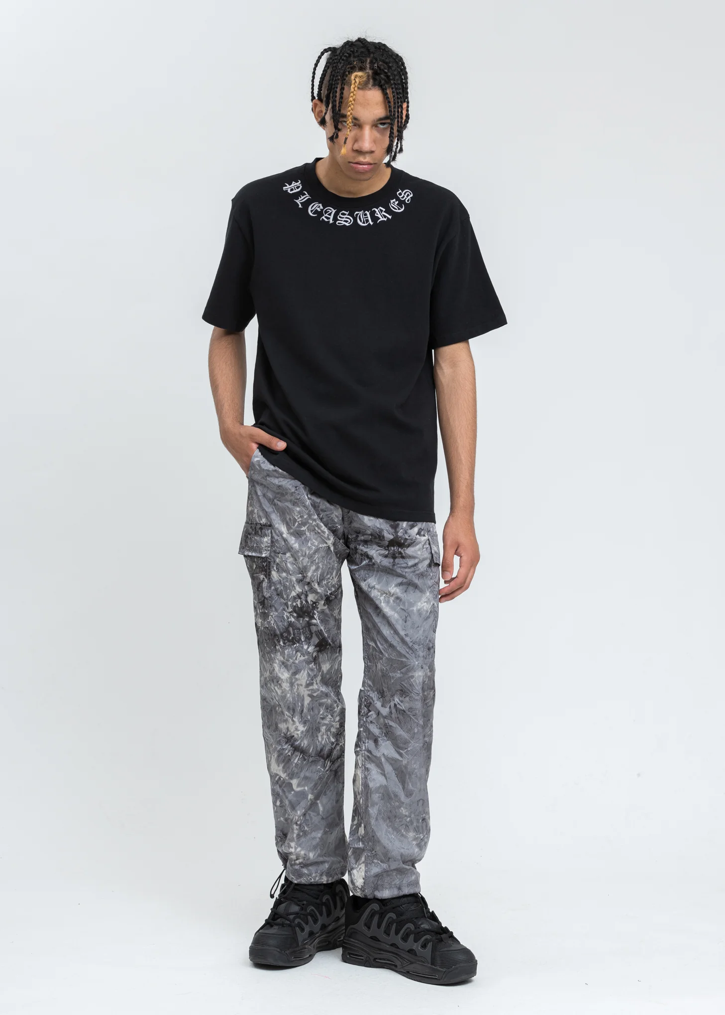 Grey Jeffery Nylon Cargo Pants - Image 7