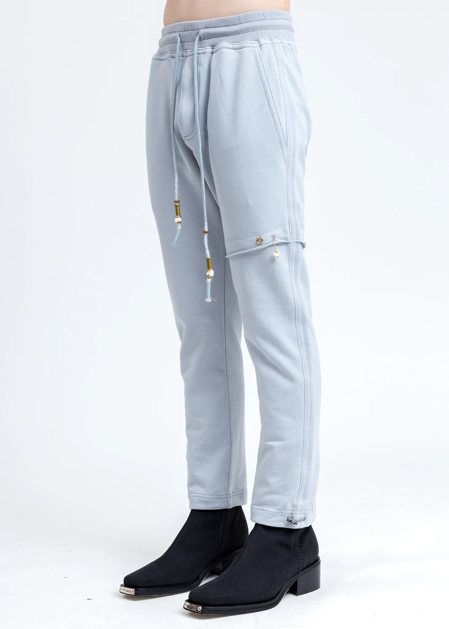 Blue Lace Detail Pants - Image 3