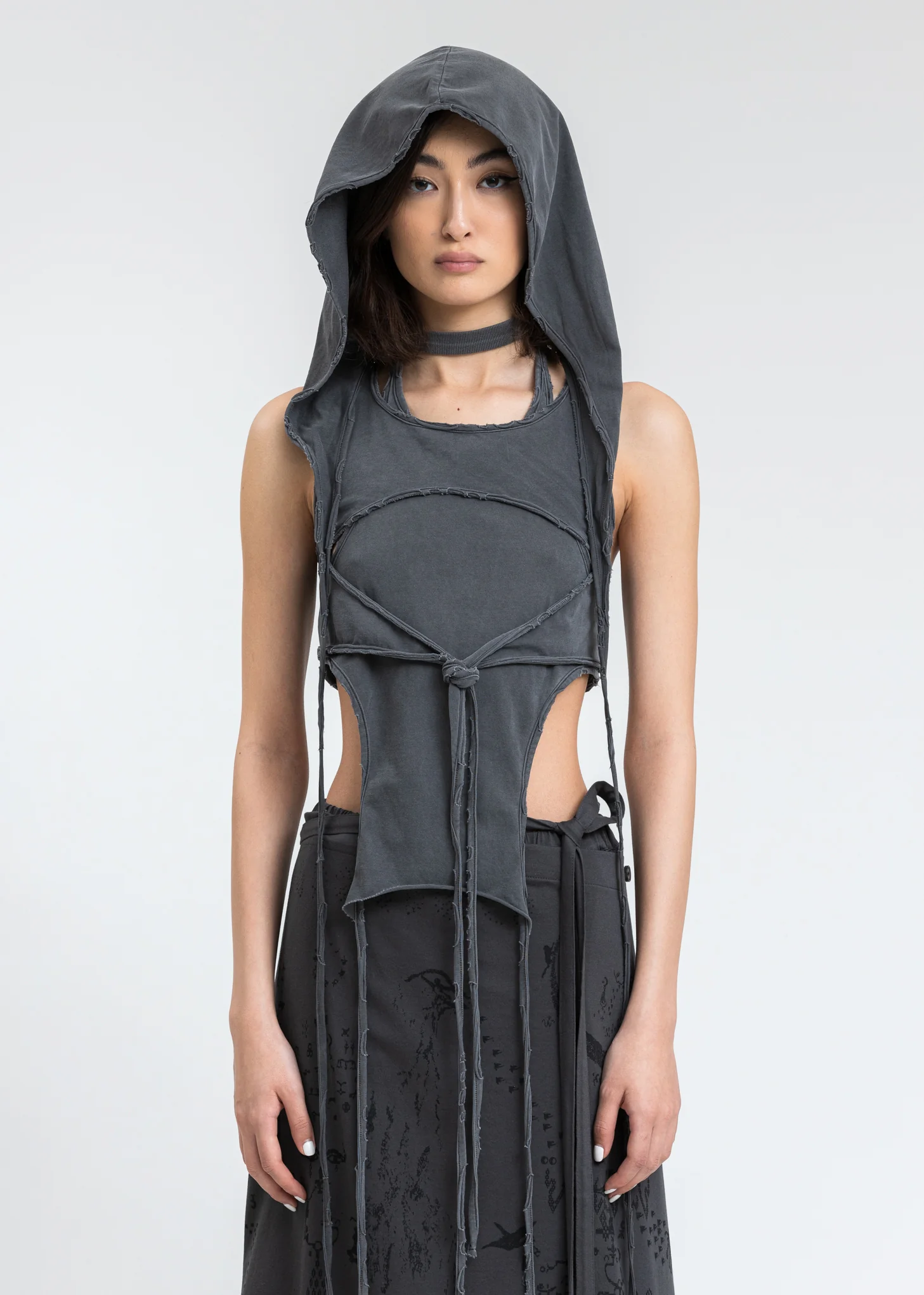 Grey Layered Halter Top - Image 3