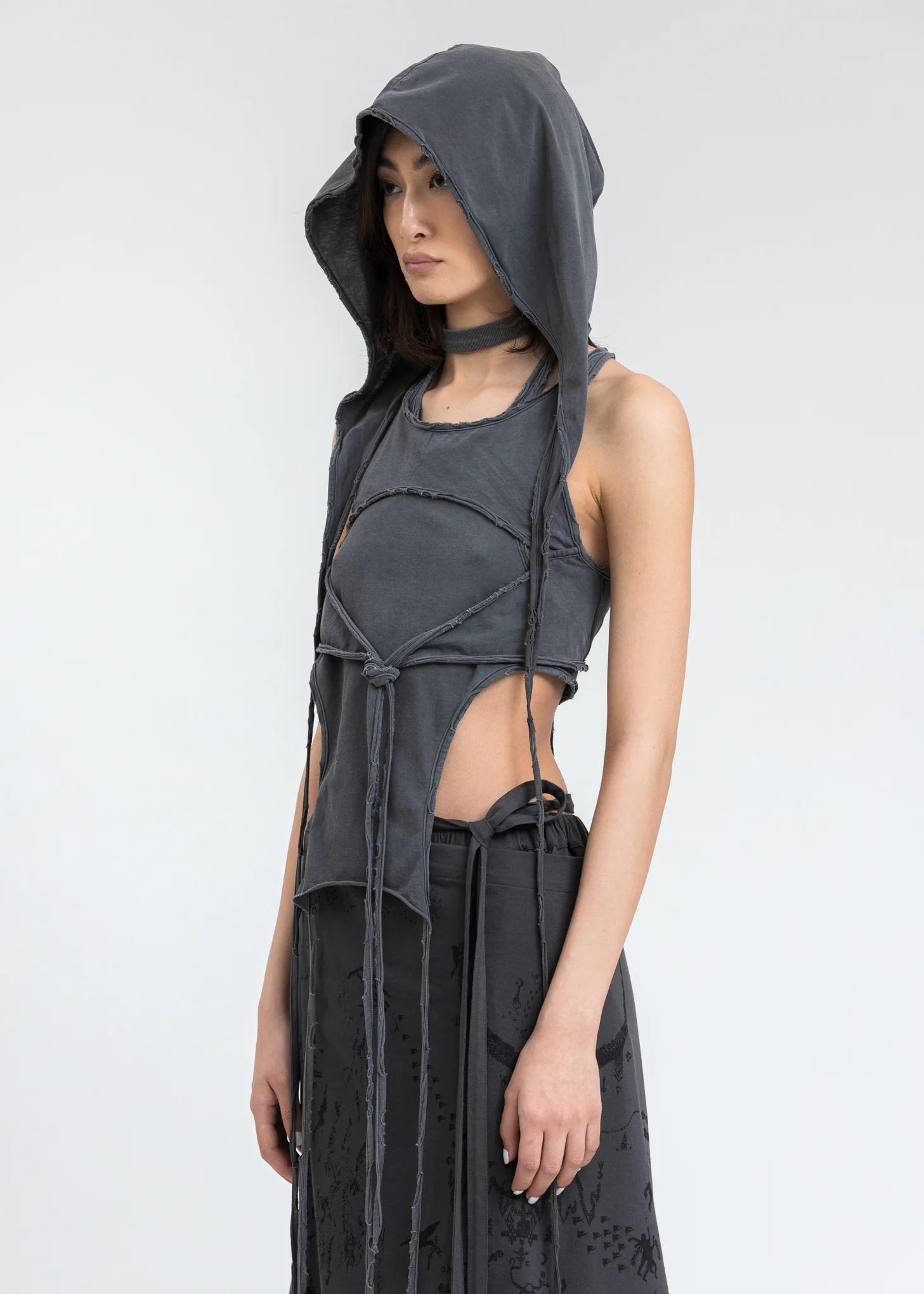 Grey Layered Halter Top - Image 4