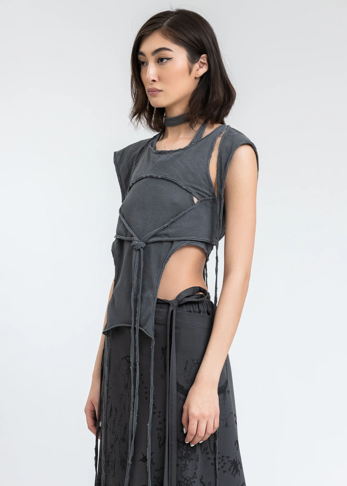 Grey Layered Halter Top - Image 8