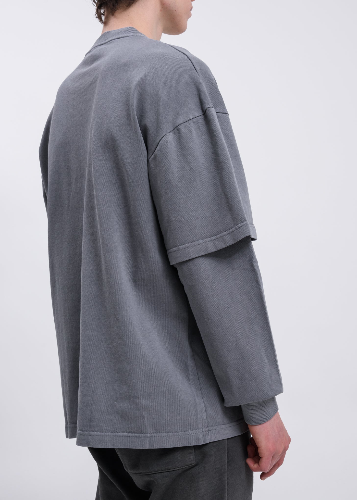 Grey Layered Pocket Long Sleeve - Image 5