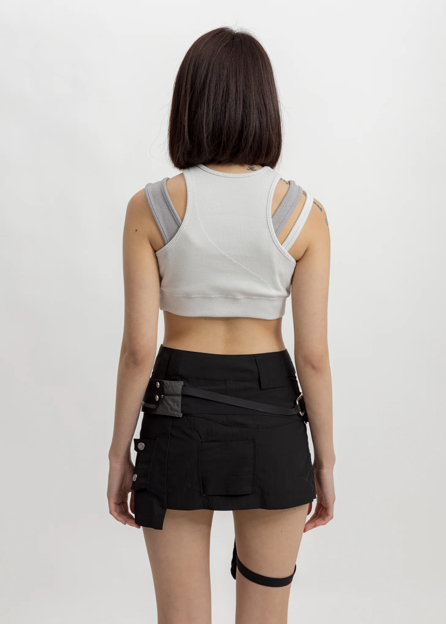 Grey Layered Sporty Bra - Image 3