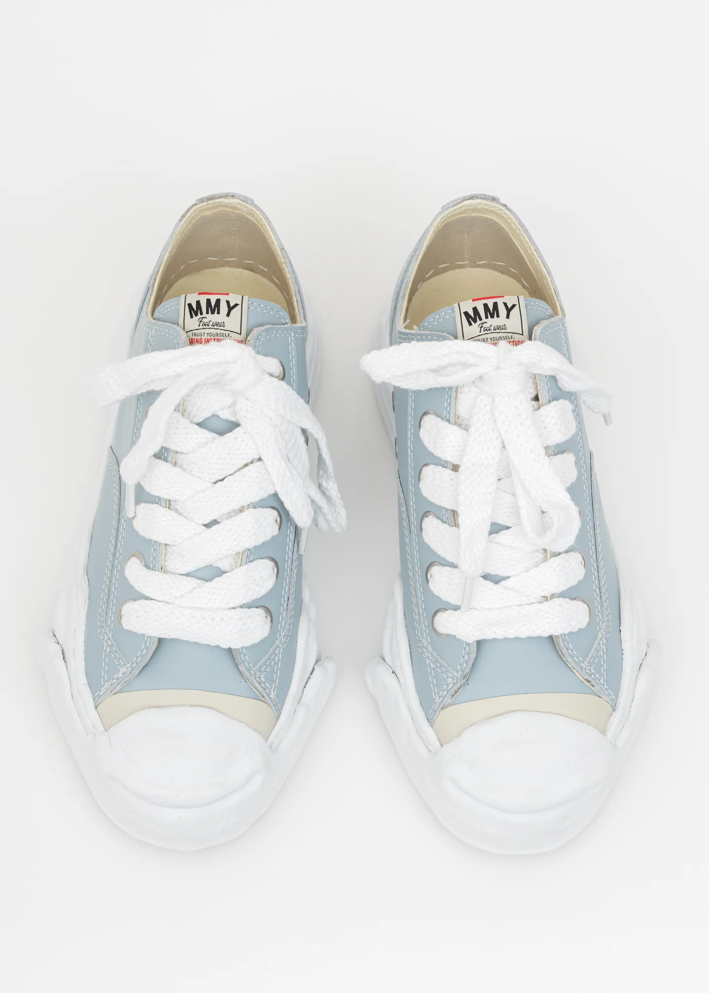 Grey Leather Original Sole Low Cut Sneaker - Image 2