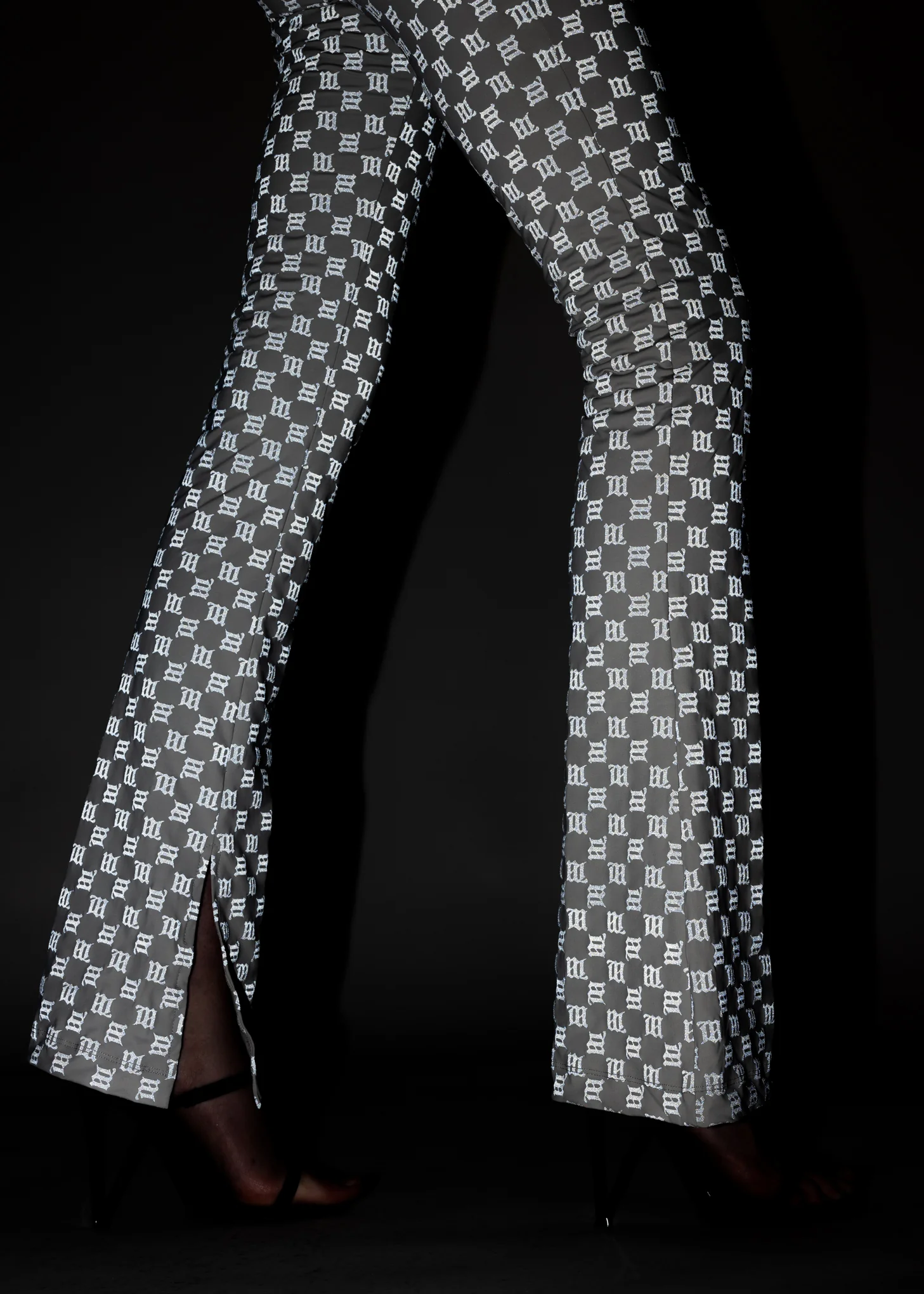 Grey Lingerie Signature Monogram REFLECTIVE Trousers - Image 2