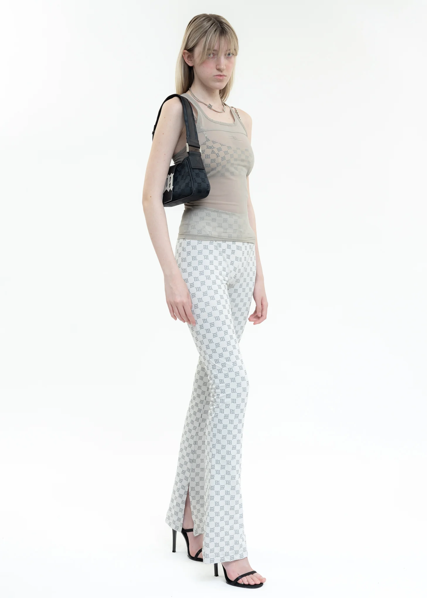 Grey Lingerie Signature Monogram REFLECTIVE Trousers - Image 8