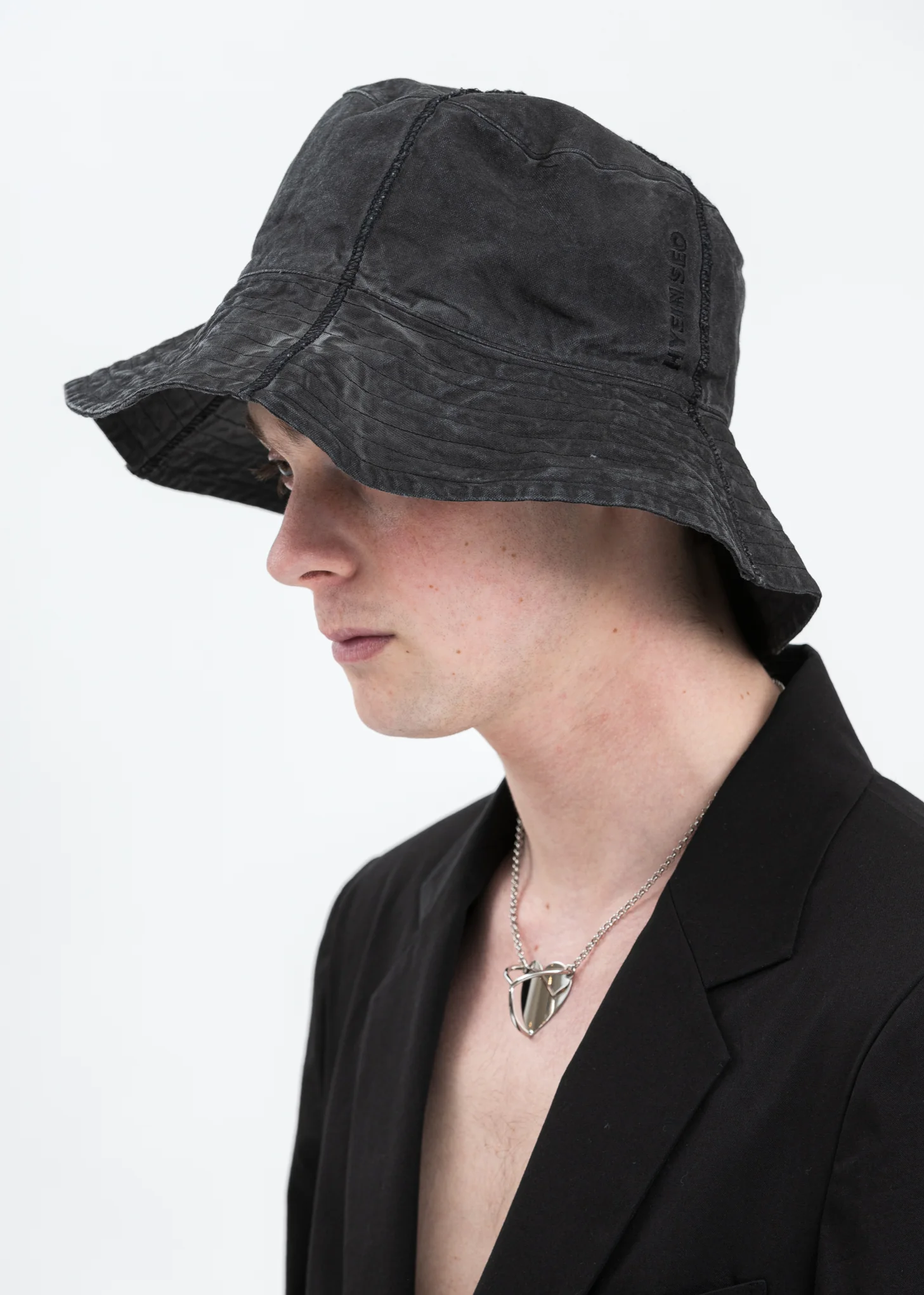 Grey Logo Bucket Hat - Image 2