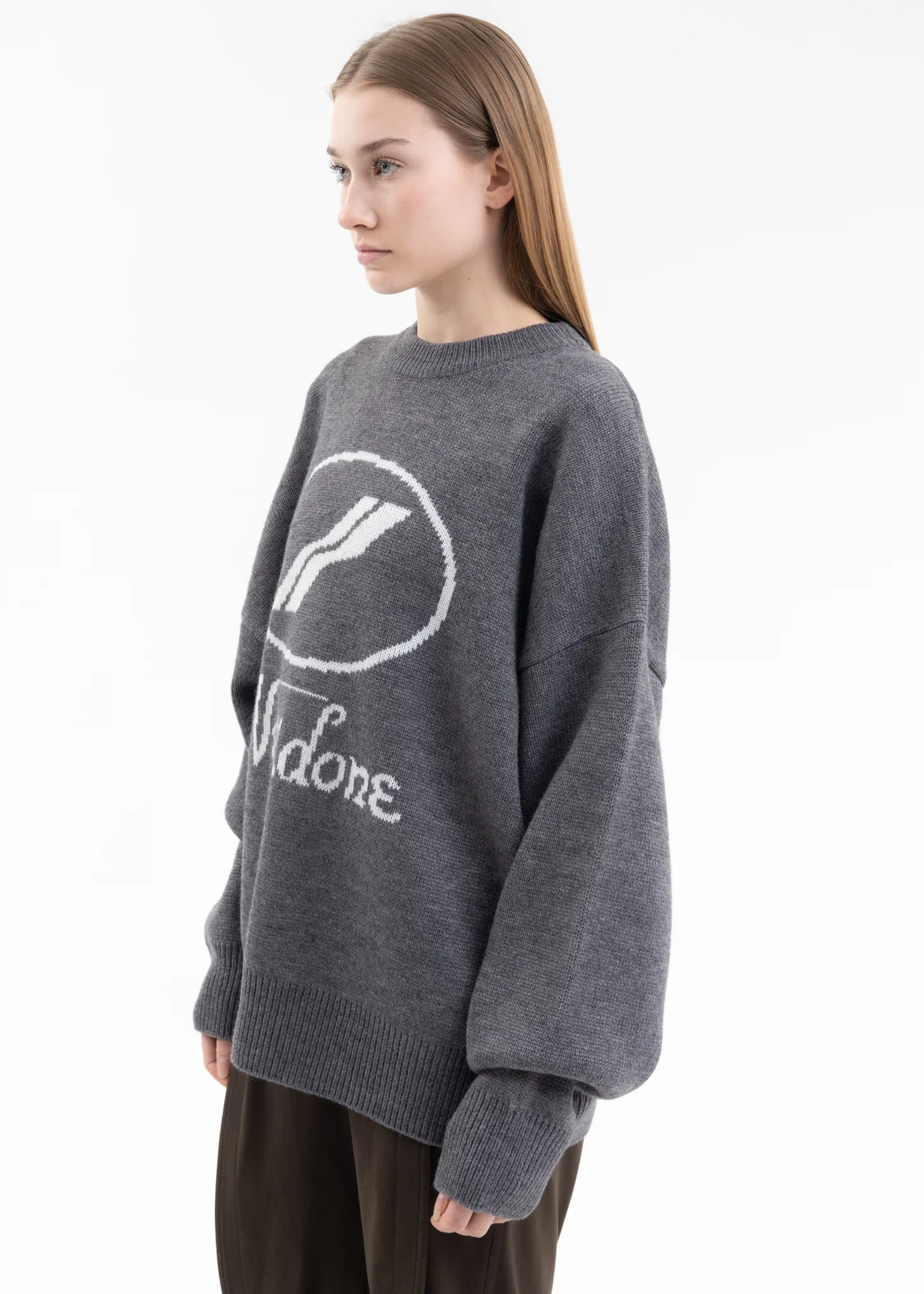 GREY LOGO JQD SWEATER - Image 3