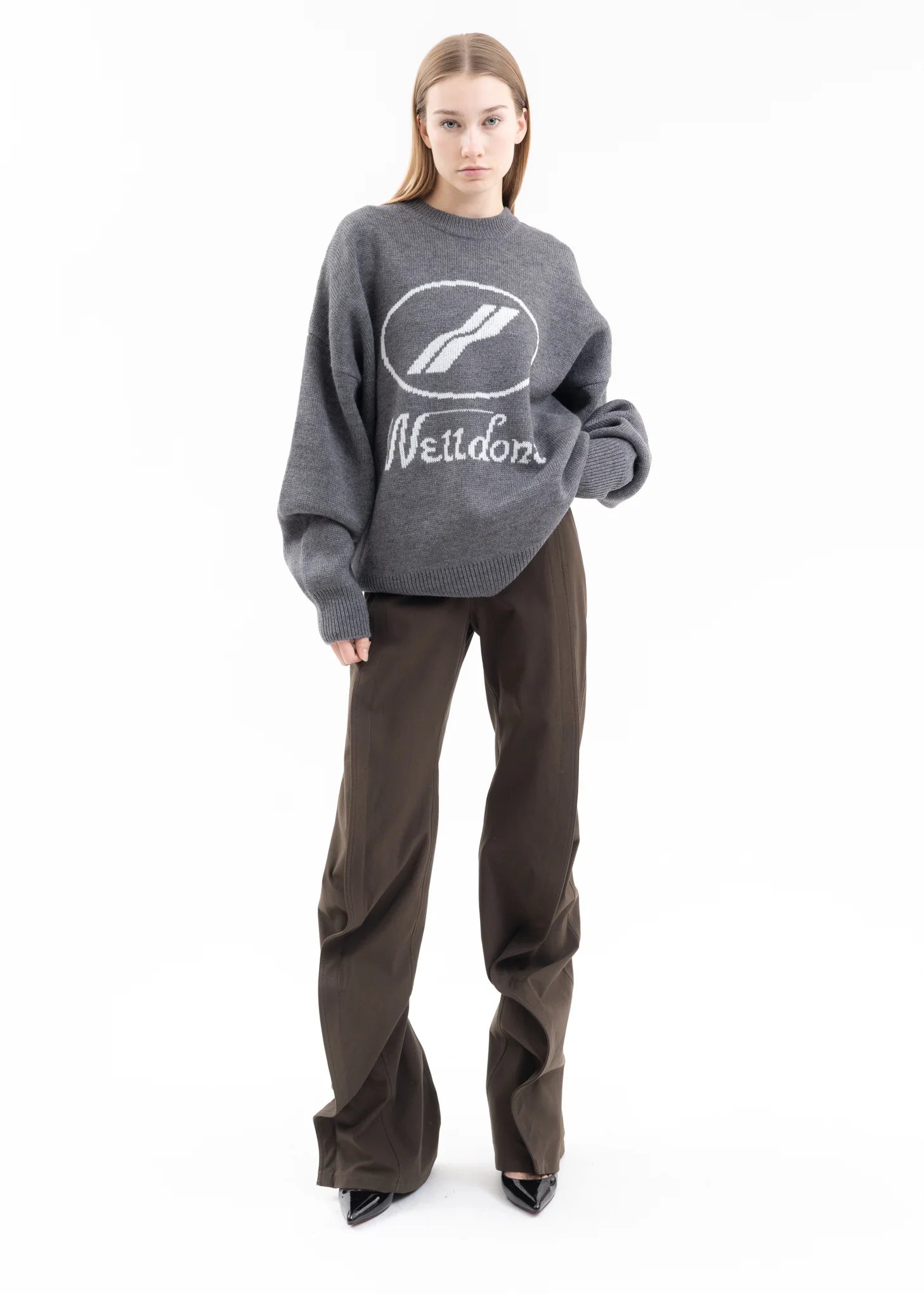 GREY LOGO JQD SWEATER - Image 5