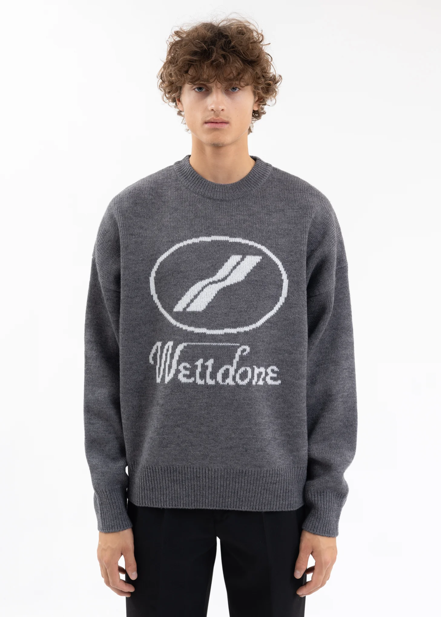 GREY LOGO JQD SWEATER