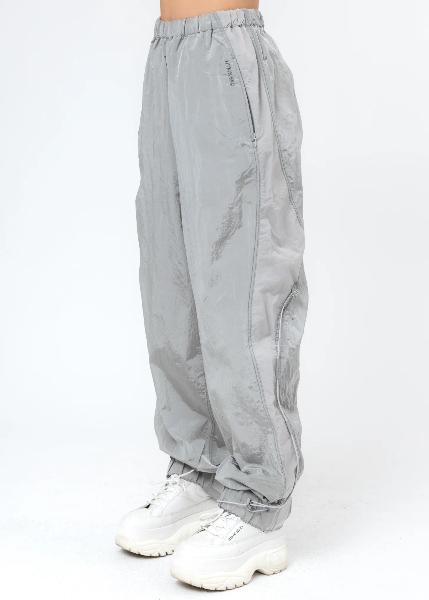 Grey Logo Wind Pants - Image 2