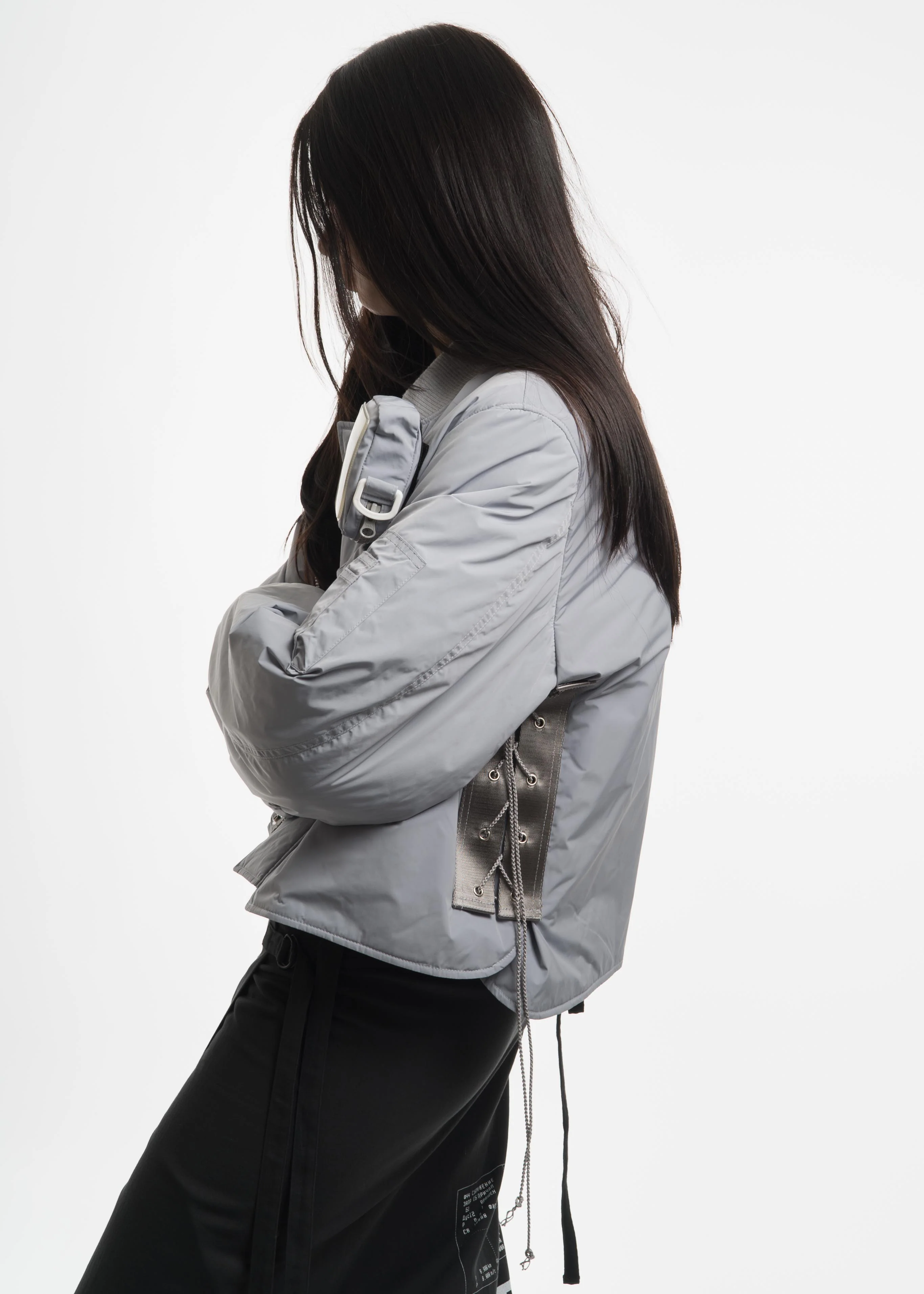 Grey MA-1 with Cigarette Pouch - Image 3