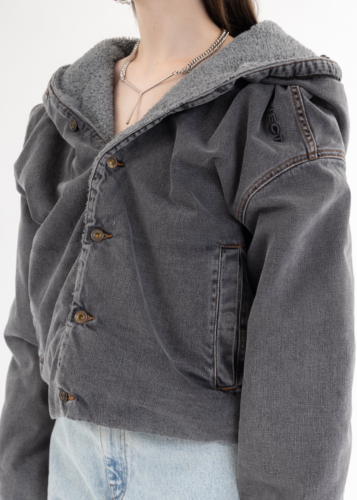 GREY MONSTER DENIM JACKET - Image 4