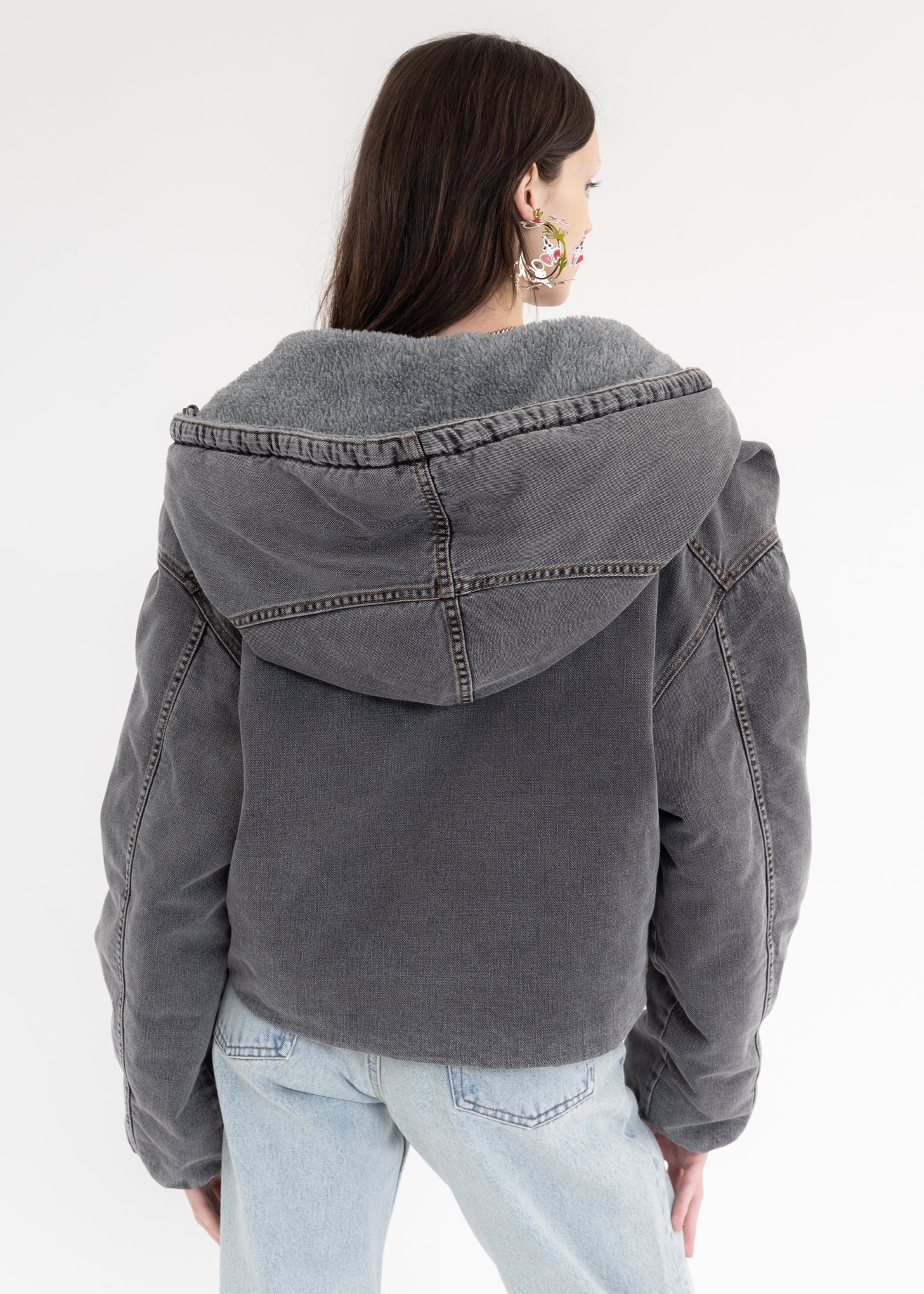 GREY MONSTER DENIM JACKET - Image 5