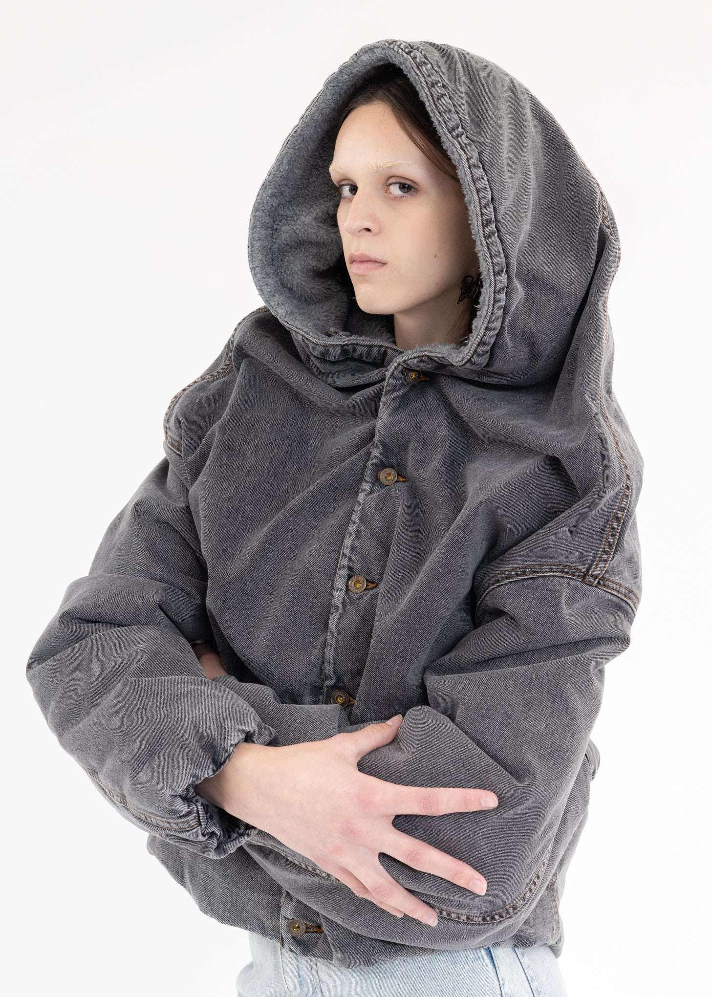 GREY MONSTER DENIM JACKET - Image 9