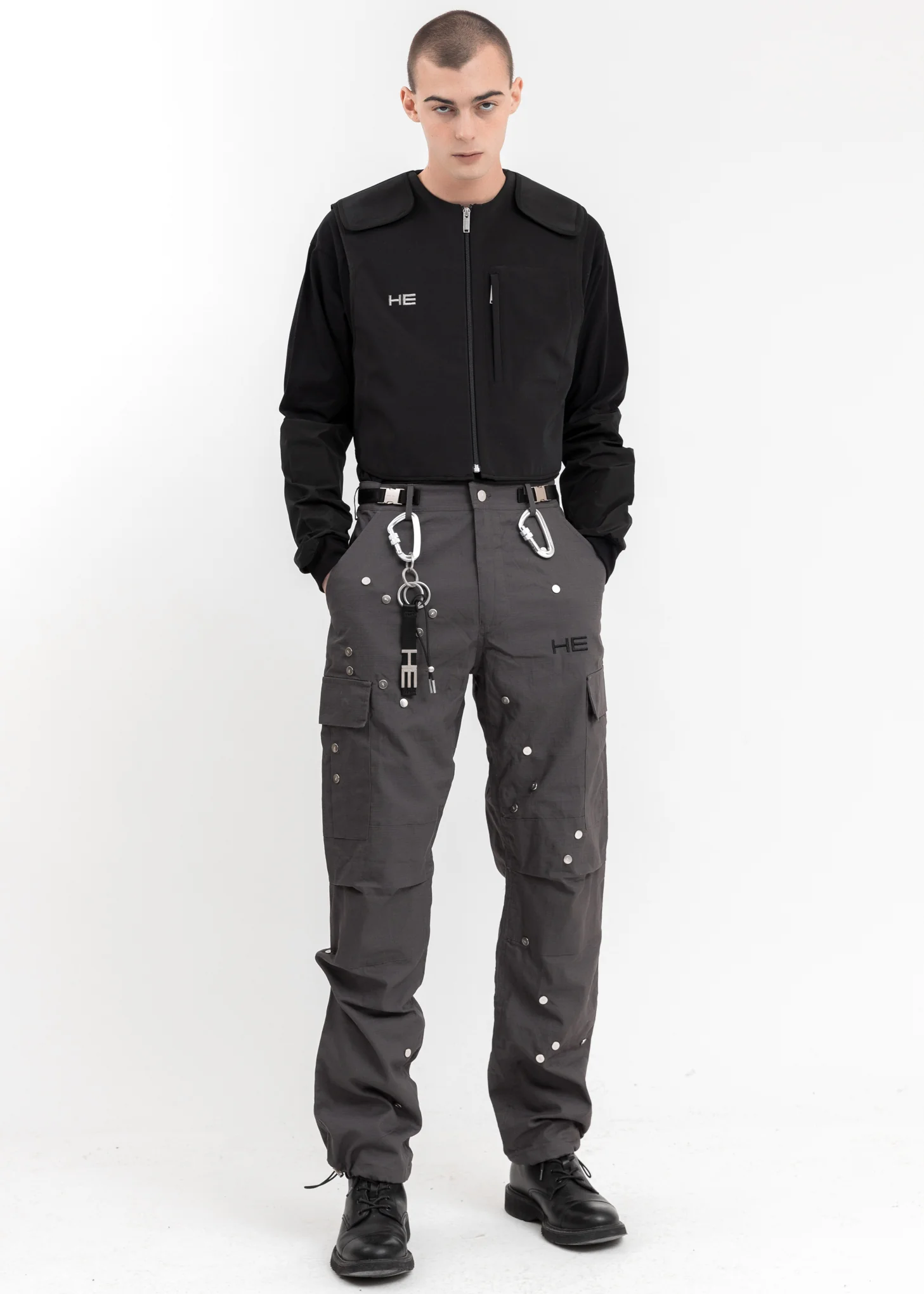 Grey Morphed Cargo Pants - Image 6