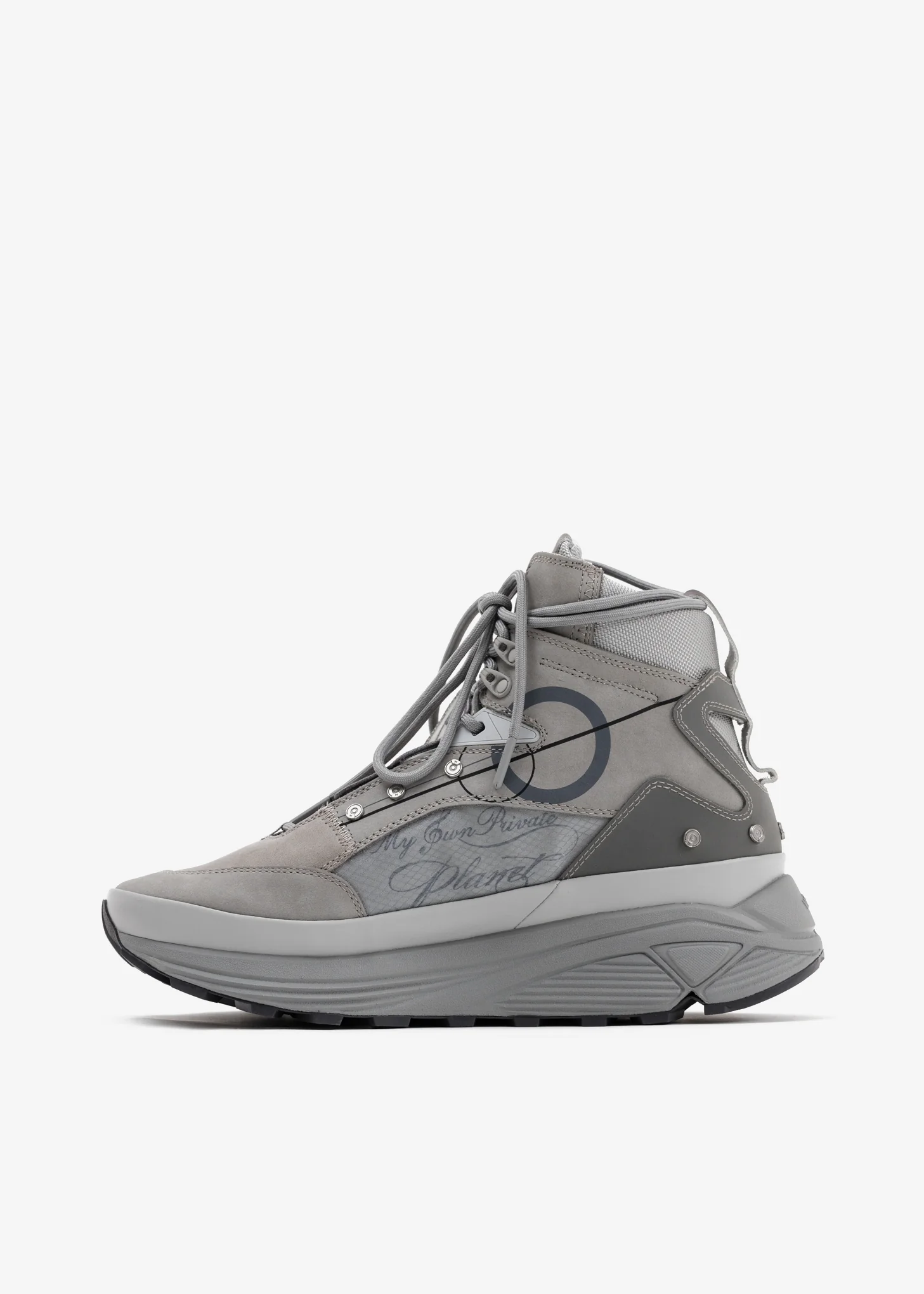 Grey 'My Own Private Planet' Atom Alpha High Top Sneakers - Image 4