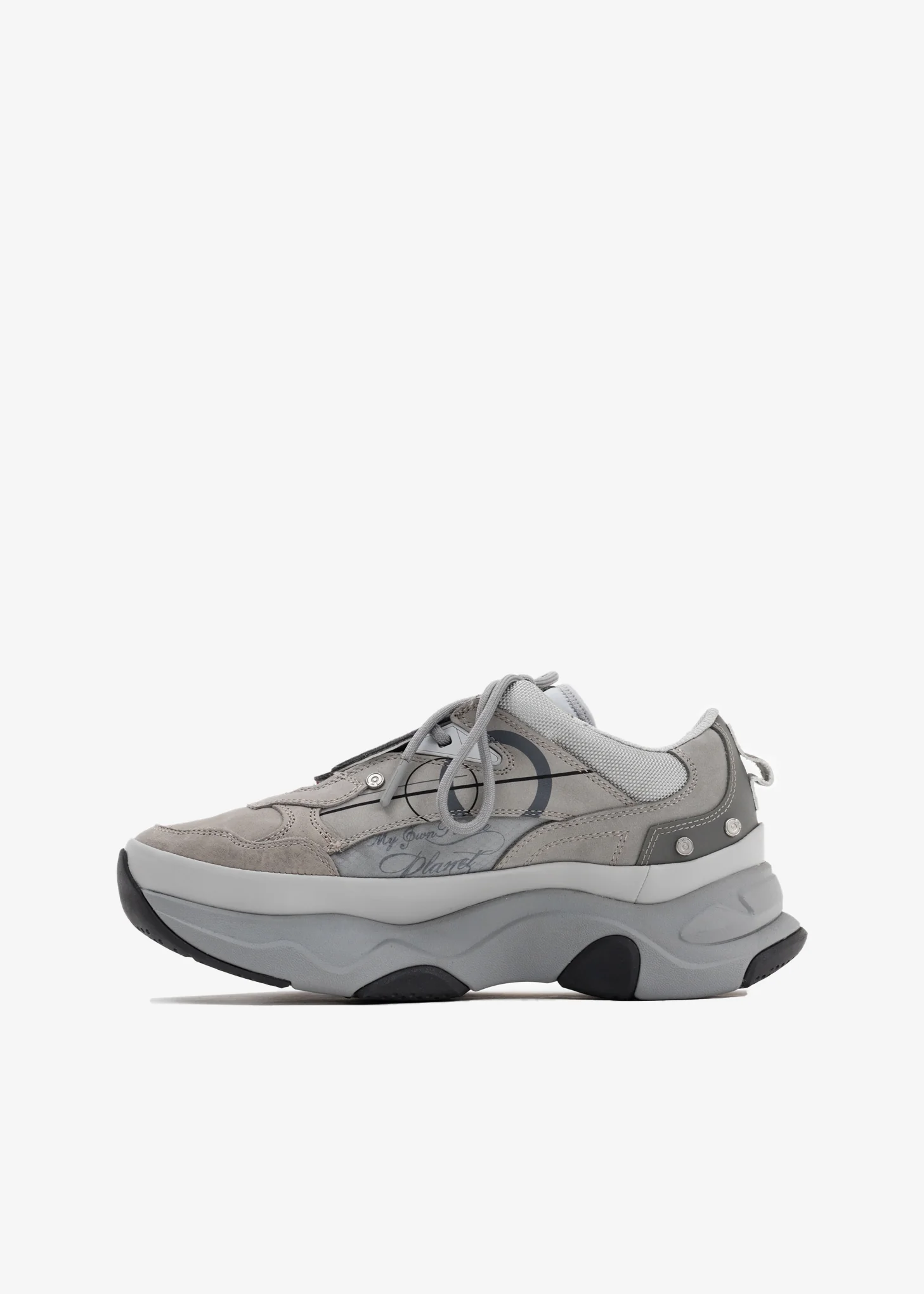 Grey 'My Own Private Planet' Quark Alpha Sneakers - Image 4