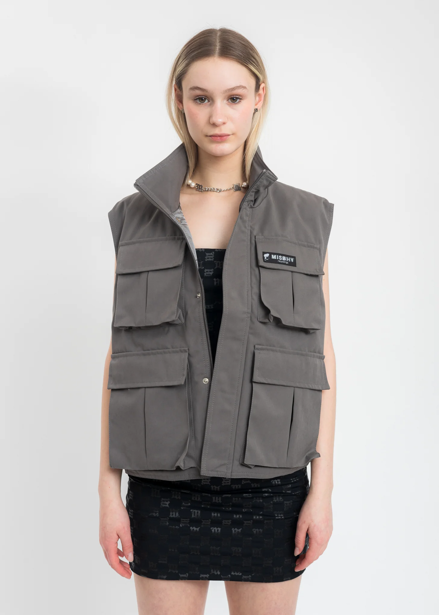 Grey Nylon Field Vest - Image 5