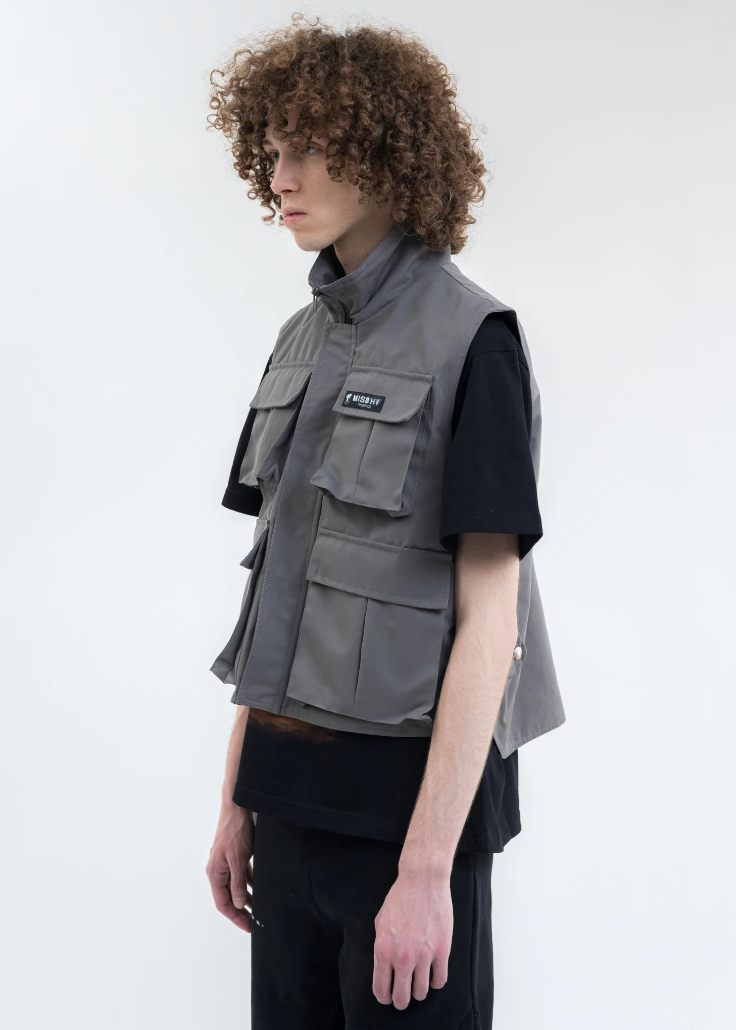 Grey Nylon Field Vest - Image 2