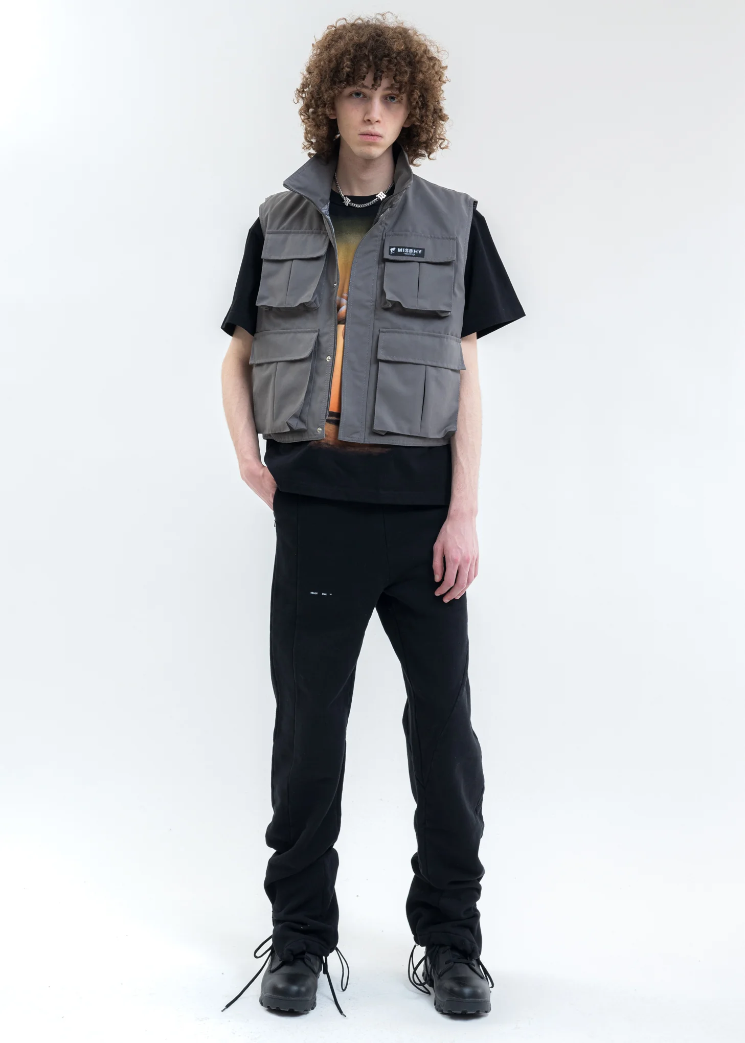 Grey Nylon Field Vest - Image 5