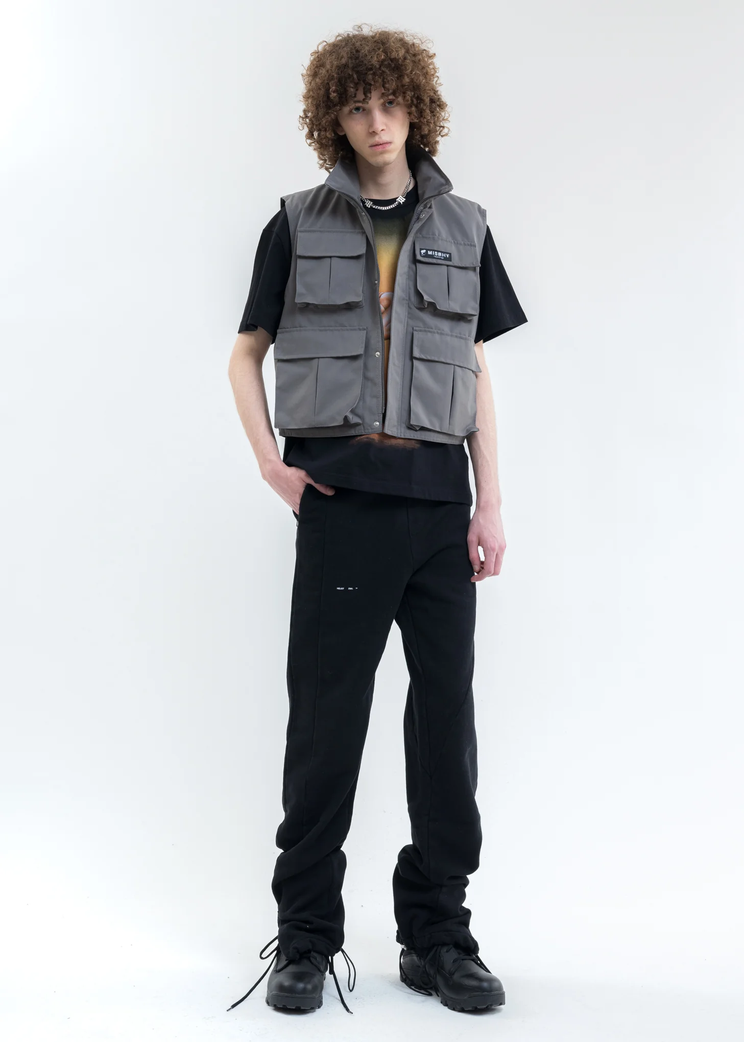 Grey Nylon Field Vest - Image 6