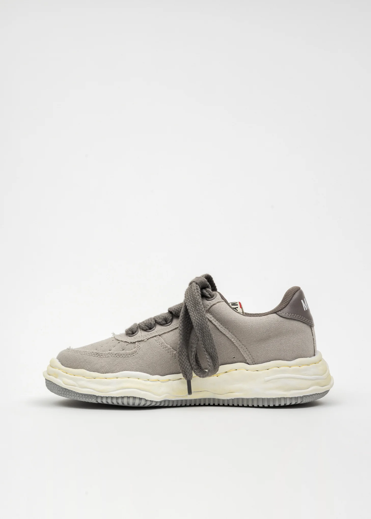 Grey OG Sole Washed Canvas Low-Top Sneaker (WAYNE LOW) - Image 5