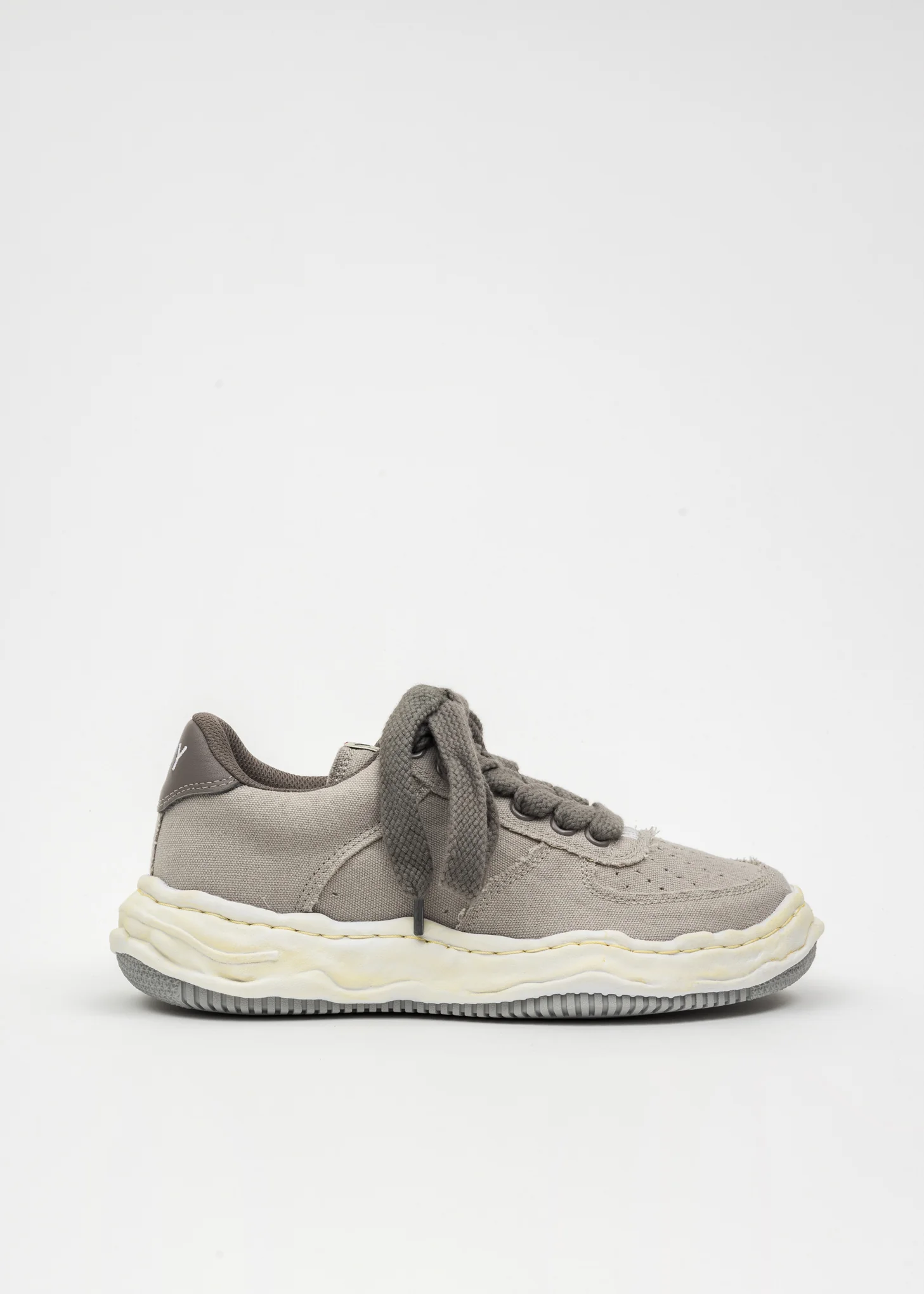 Grey OG Sole Washed Canvas Low-Top Sneaker (WAYNE LOW) - Image 6