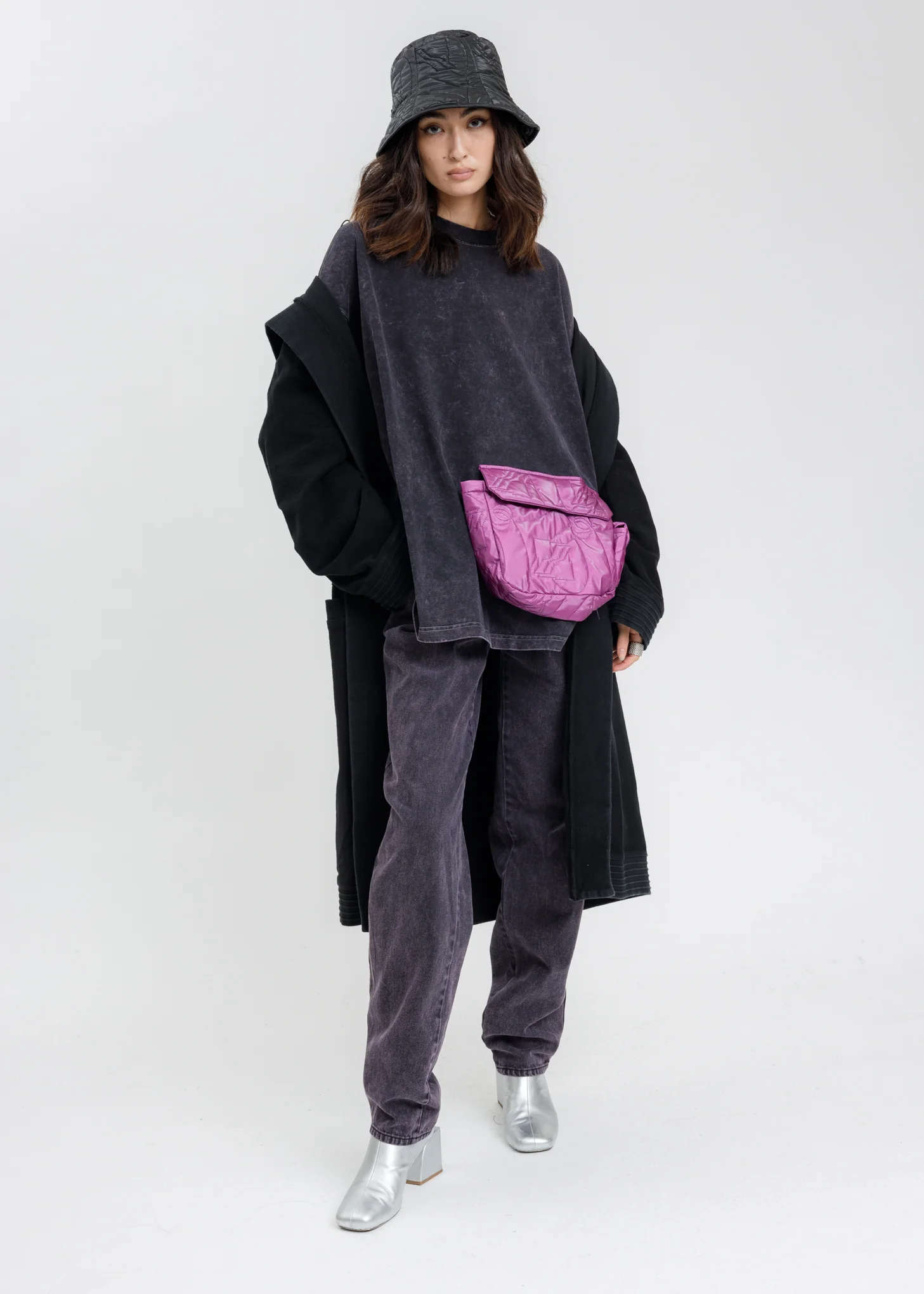 Grey Oversize Cargo Pocket Long Sleeves - Image 6