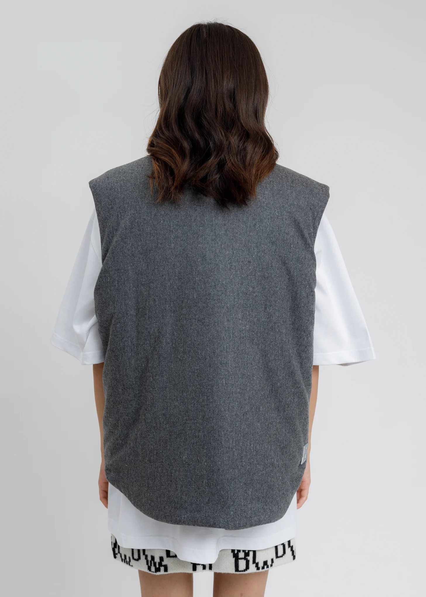 Grey Padded Flannel Vest - Image 4
