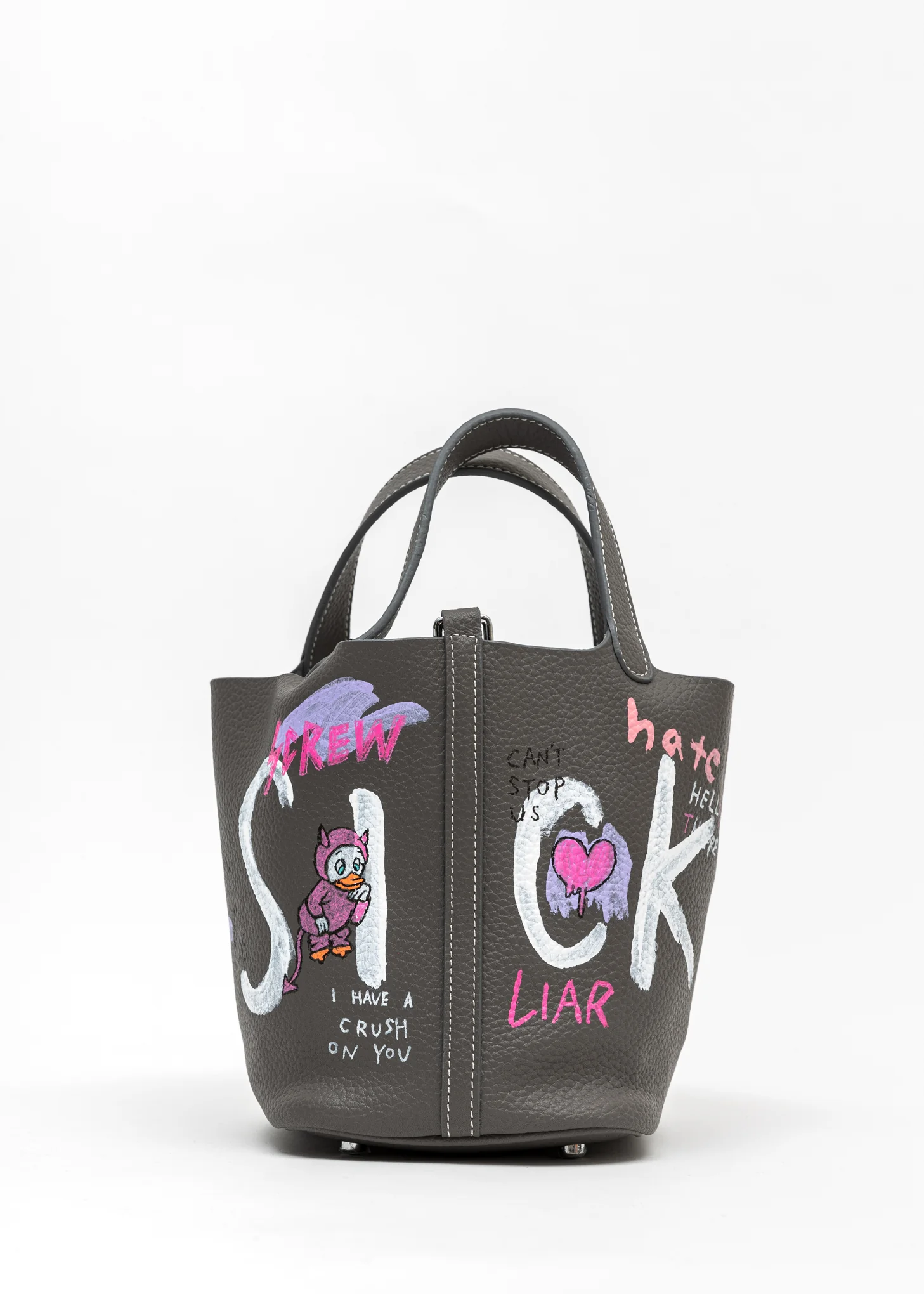 Grey Paint Cube Bag (Small)- Preorder - Image 4