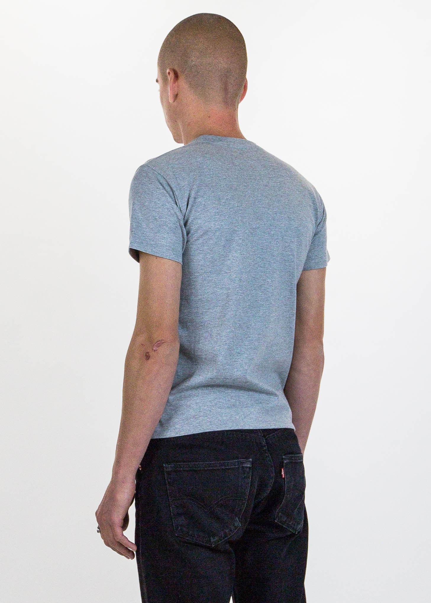 Grey "Paris" Embroidery T-Shirt - Image 4