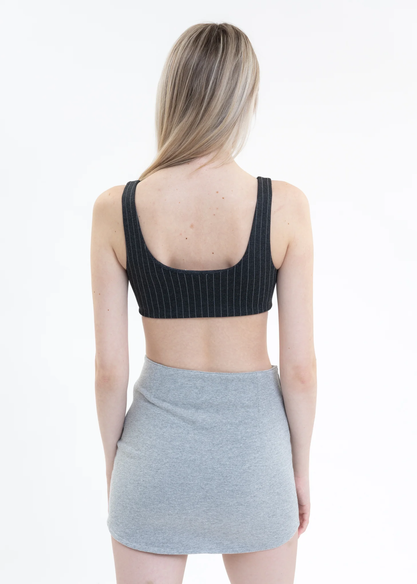 Grey Pinstripe Sport Top - Image 3