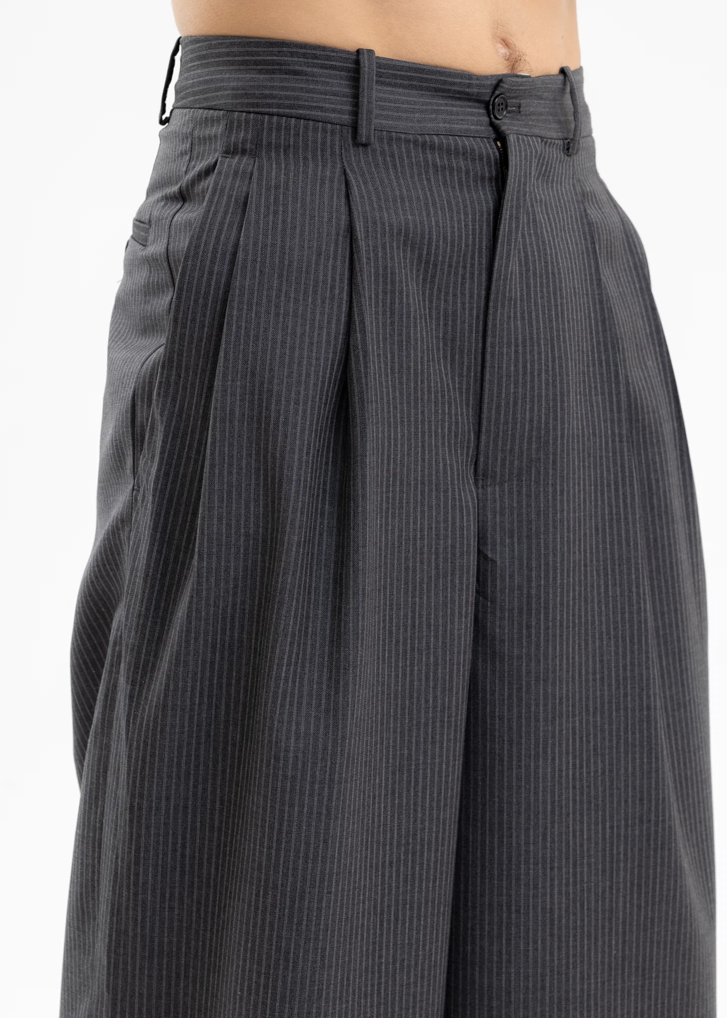 GREY PINSTRIPES GRPINS Elongated Trousers - Image 4