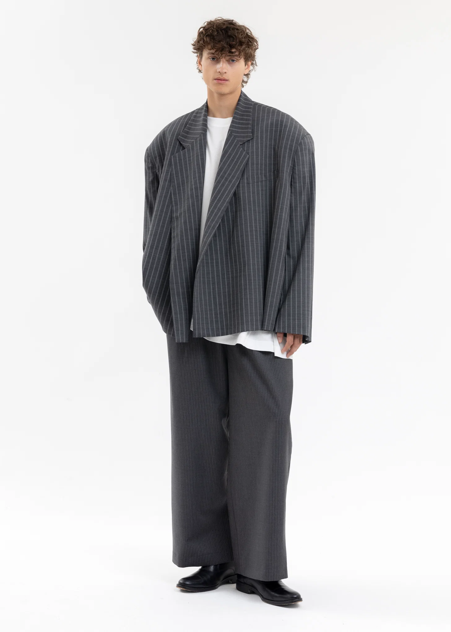 GREY PINSTRIPES GRPINS Elongated Trousers - Image 5