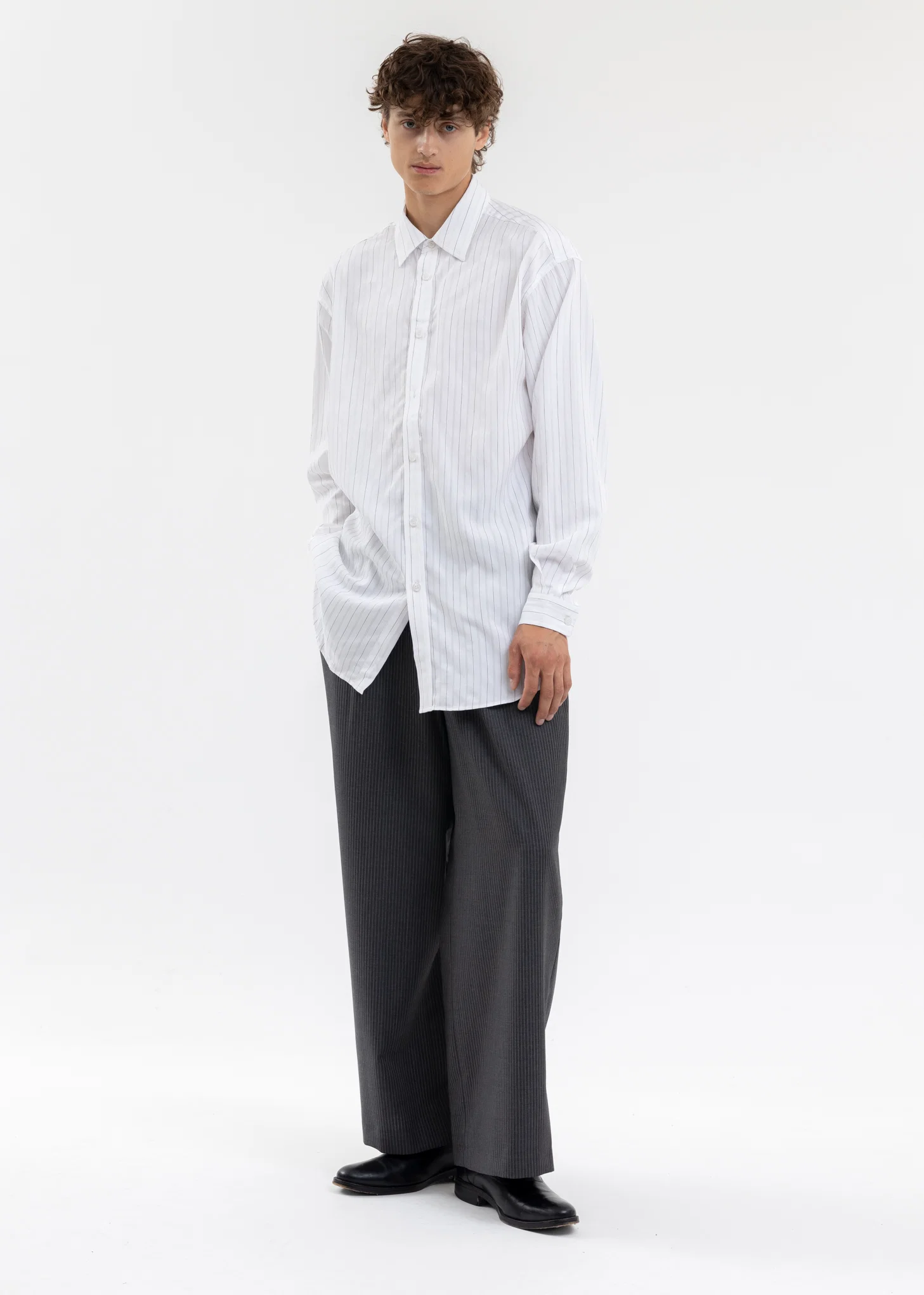GREY PINSTRIPES GRPINS Elongated Trousers - Image 7