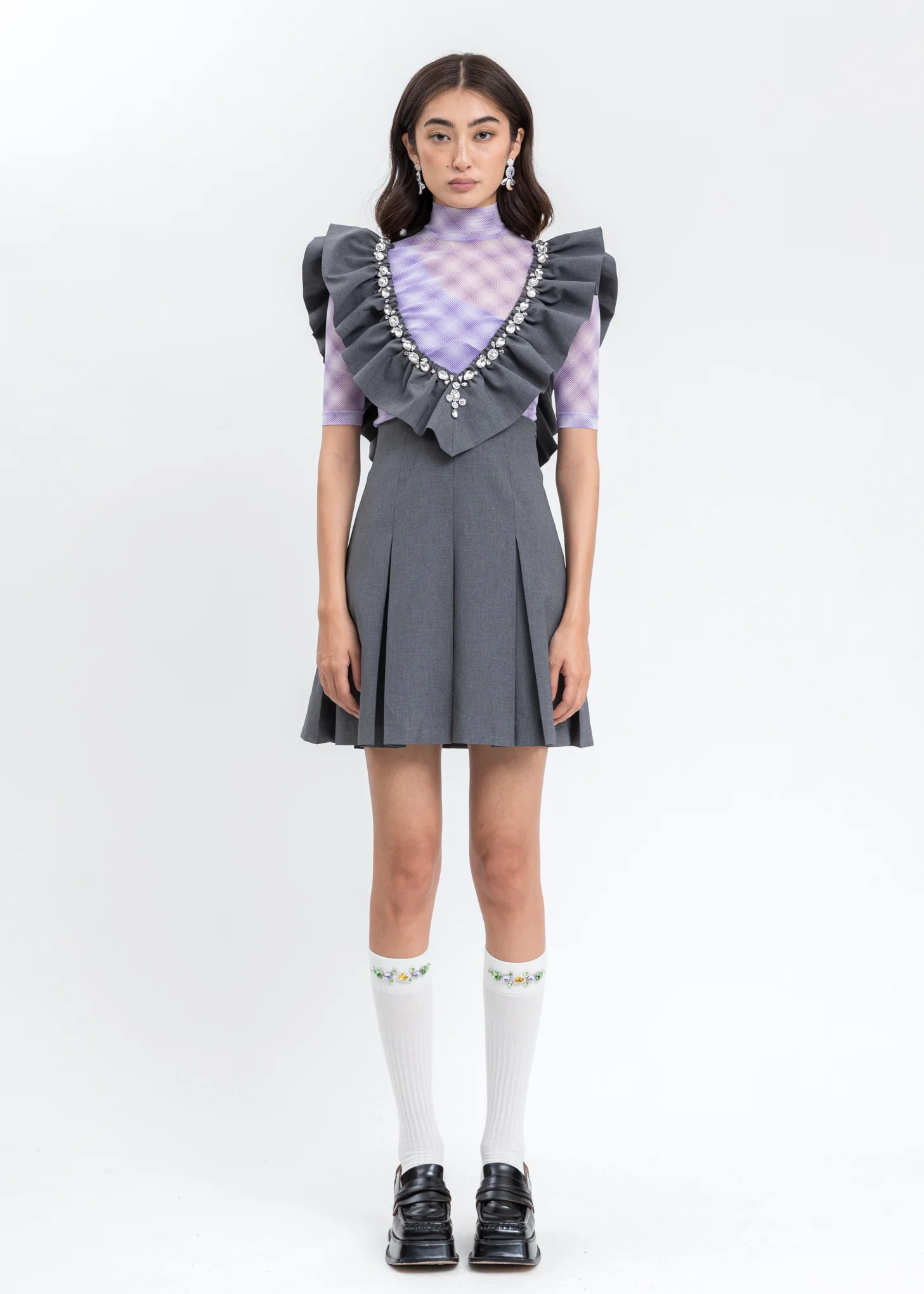 Grey Pleats Dress