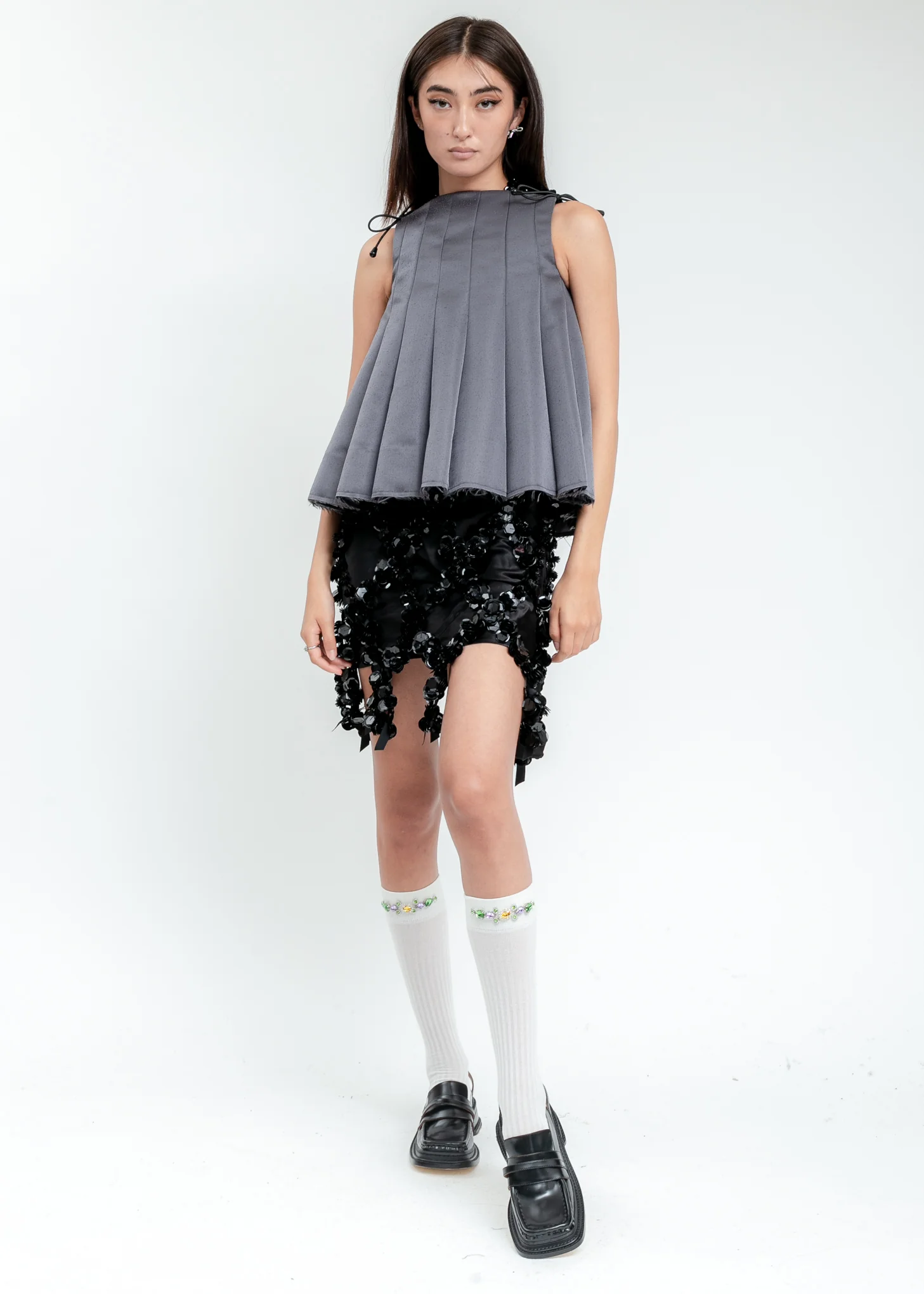 Grey Pleats Top - Image 6