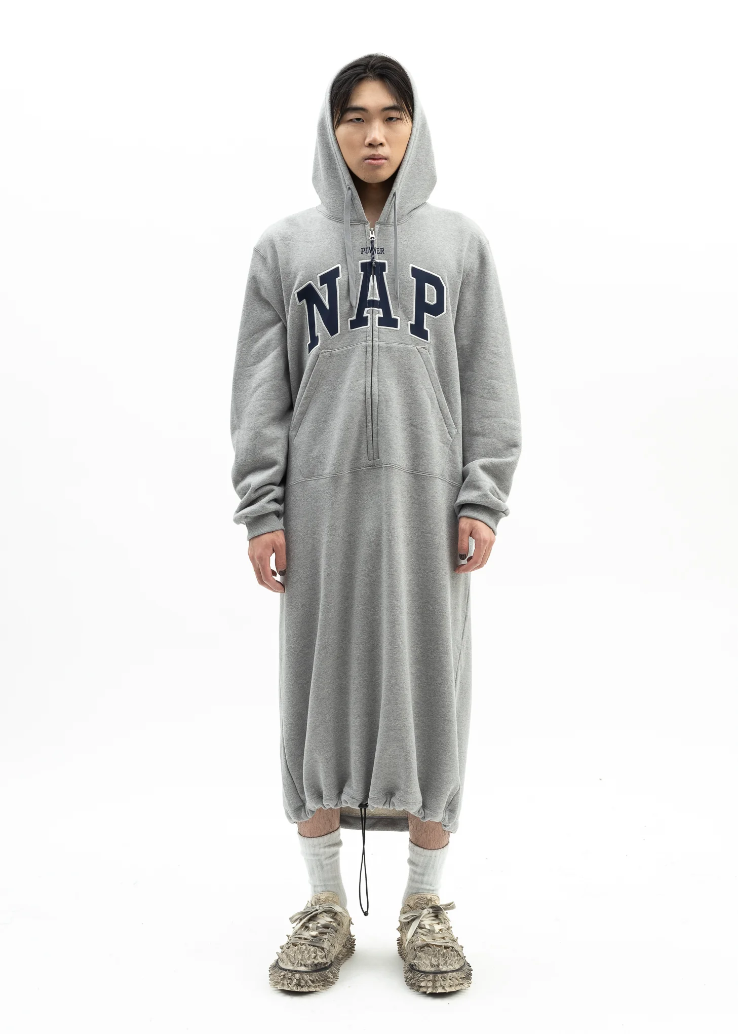 GREY POWER NAP HOODIE