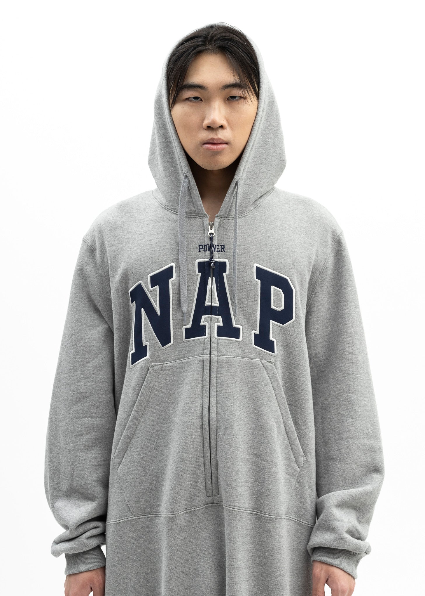 GREY POWER NAP HOODIE - Image 4