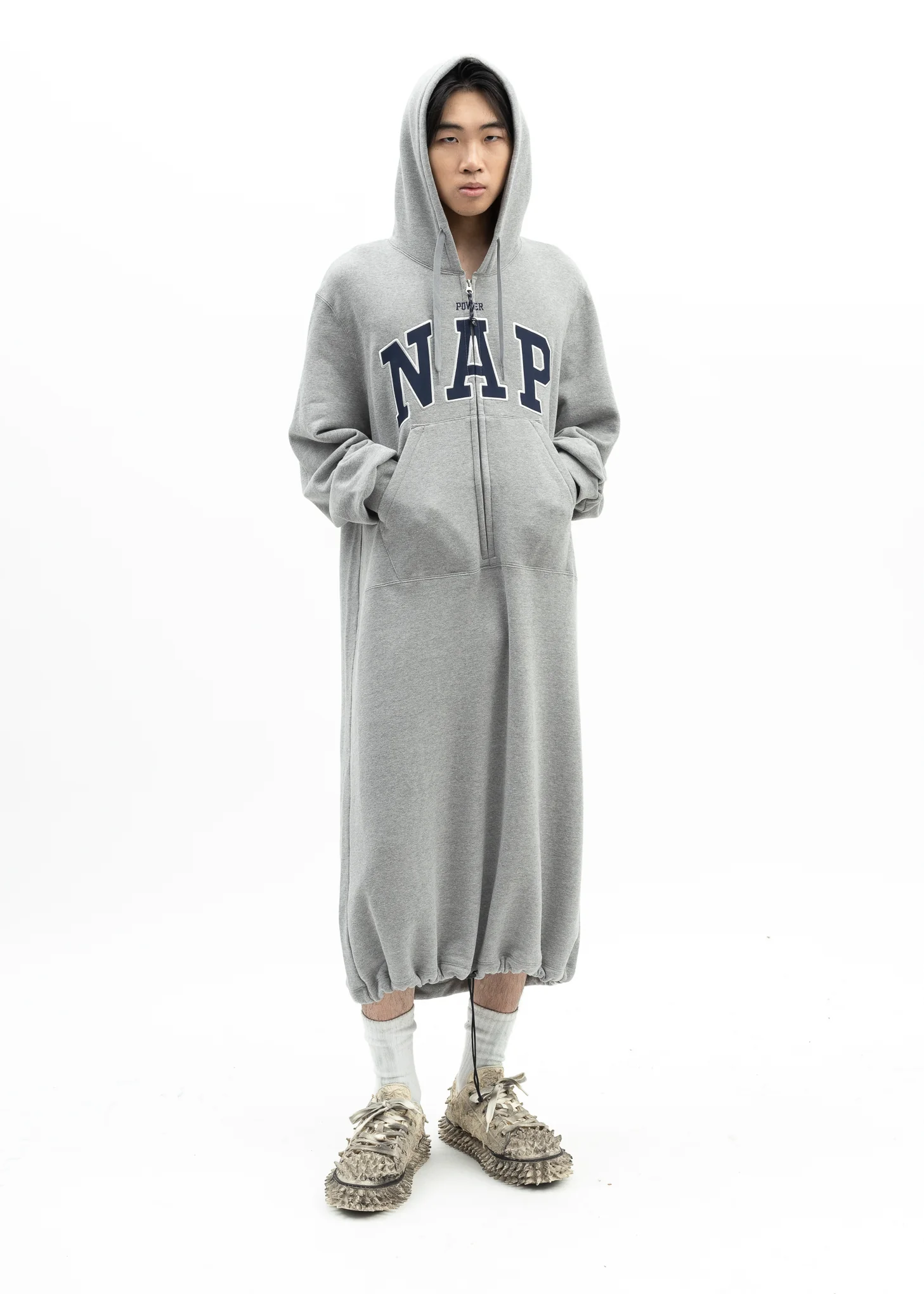 GREY POWER NAP HOODIE - Image 6
